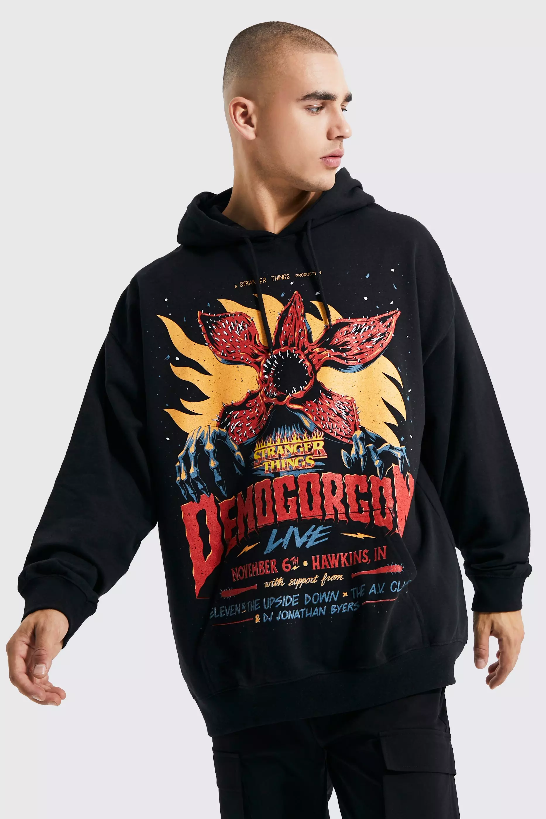 Black stranger outlet things hoodie