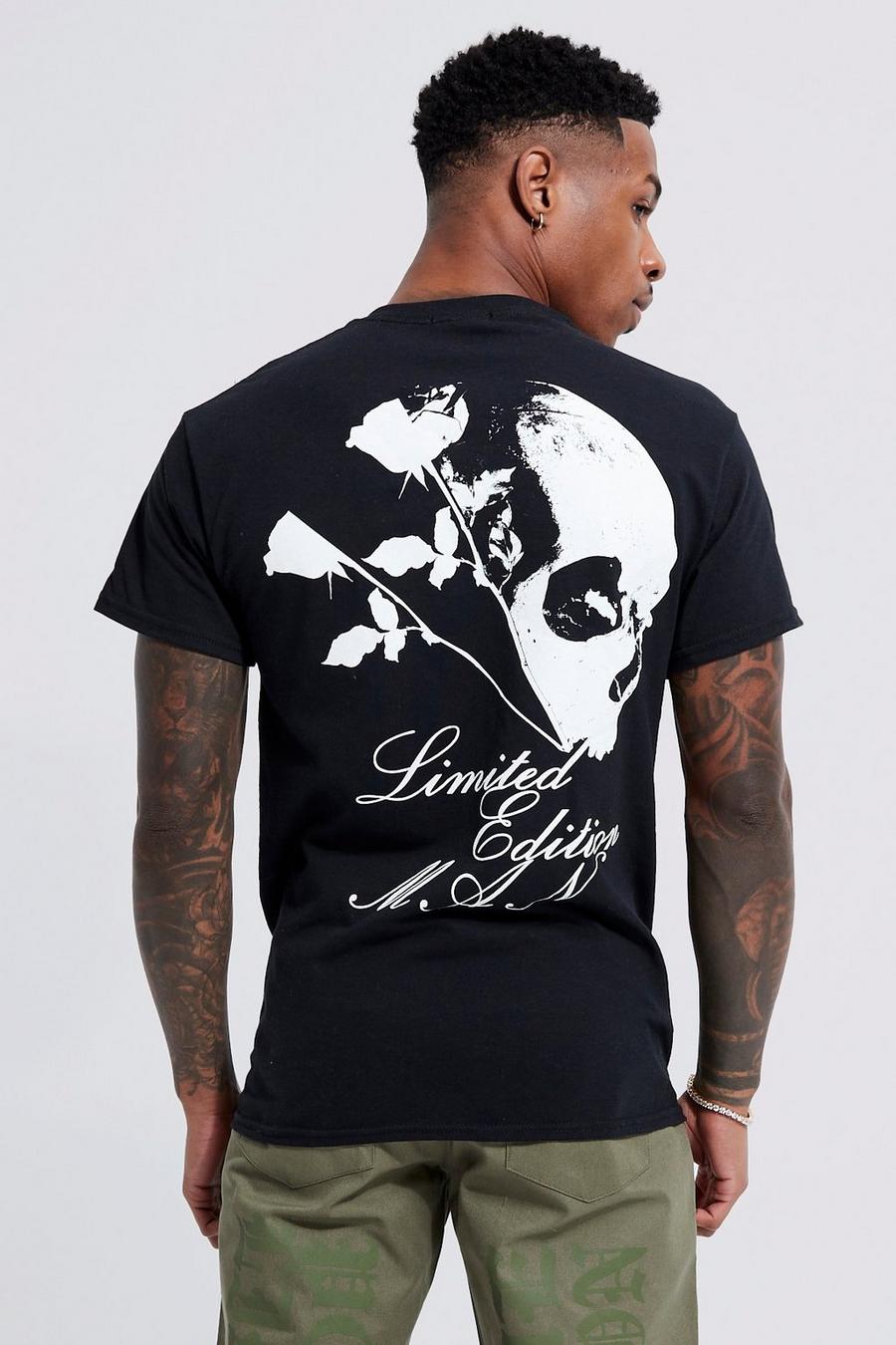 Black Limited Rose Graphic T-shirt