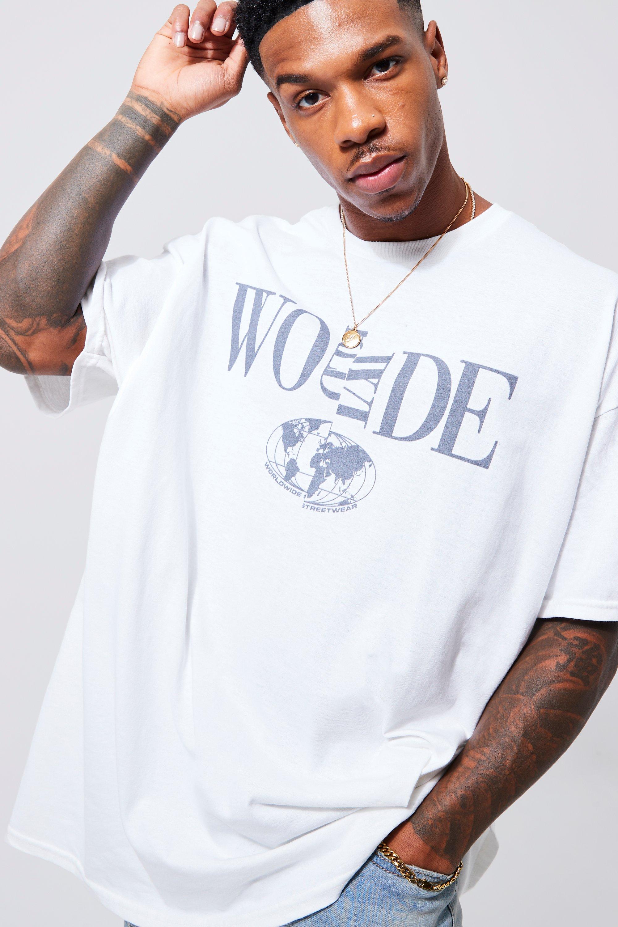 Oversized Worldwide Graphic T-Shirt | boohoo USA