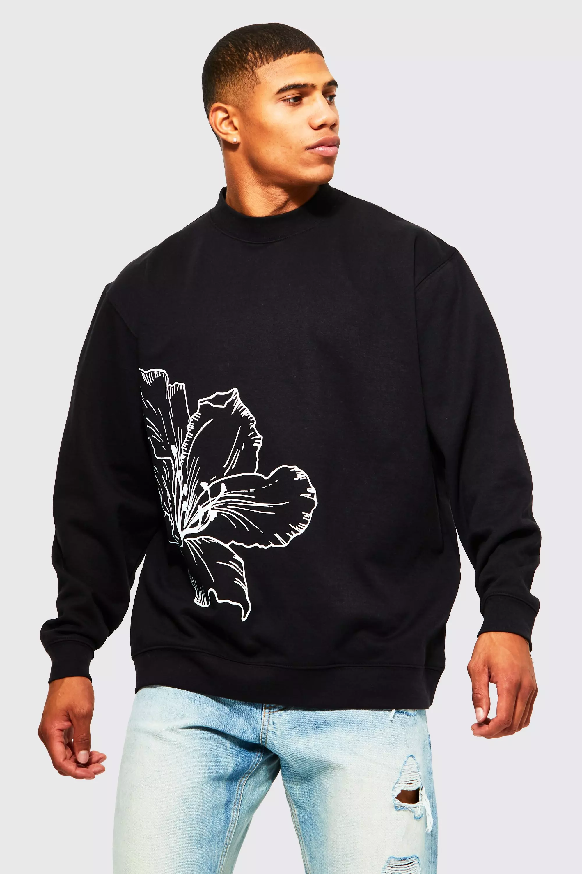 Floral print sweatshirt mens on sale