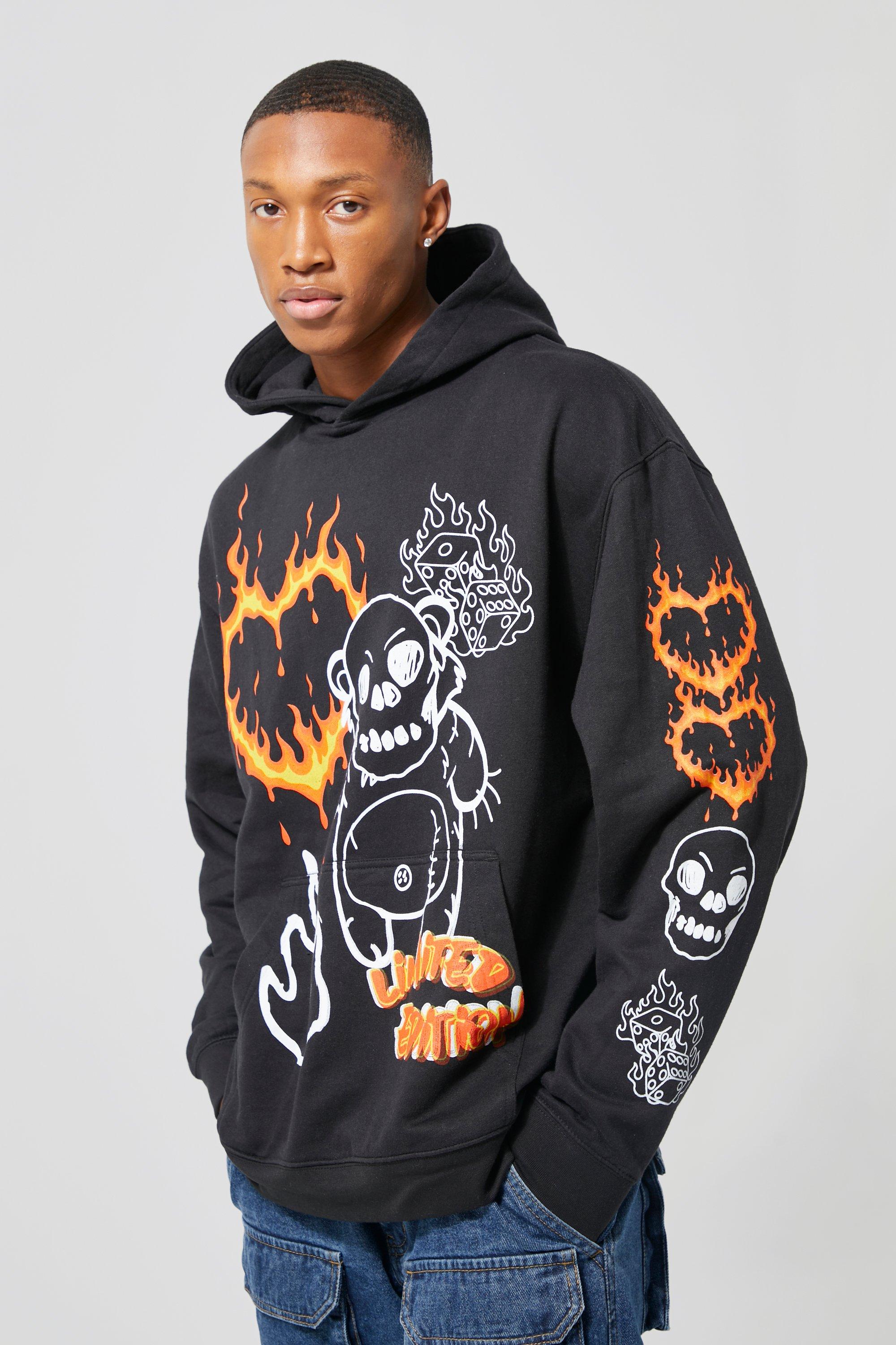 Oversized Printed Hoodie