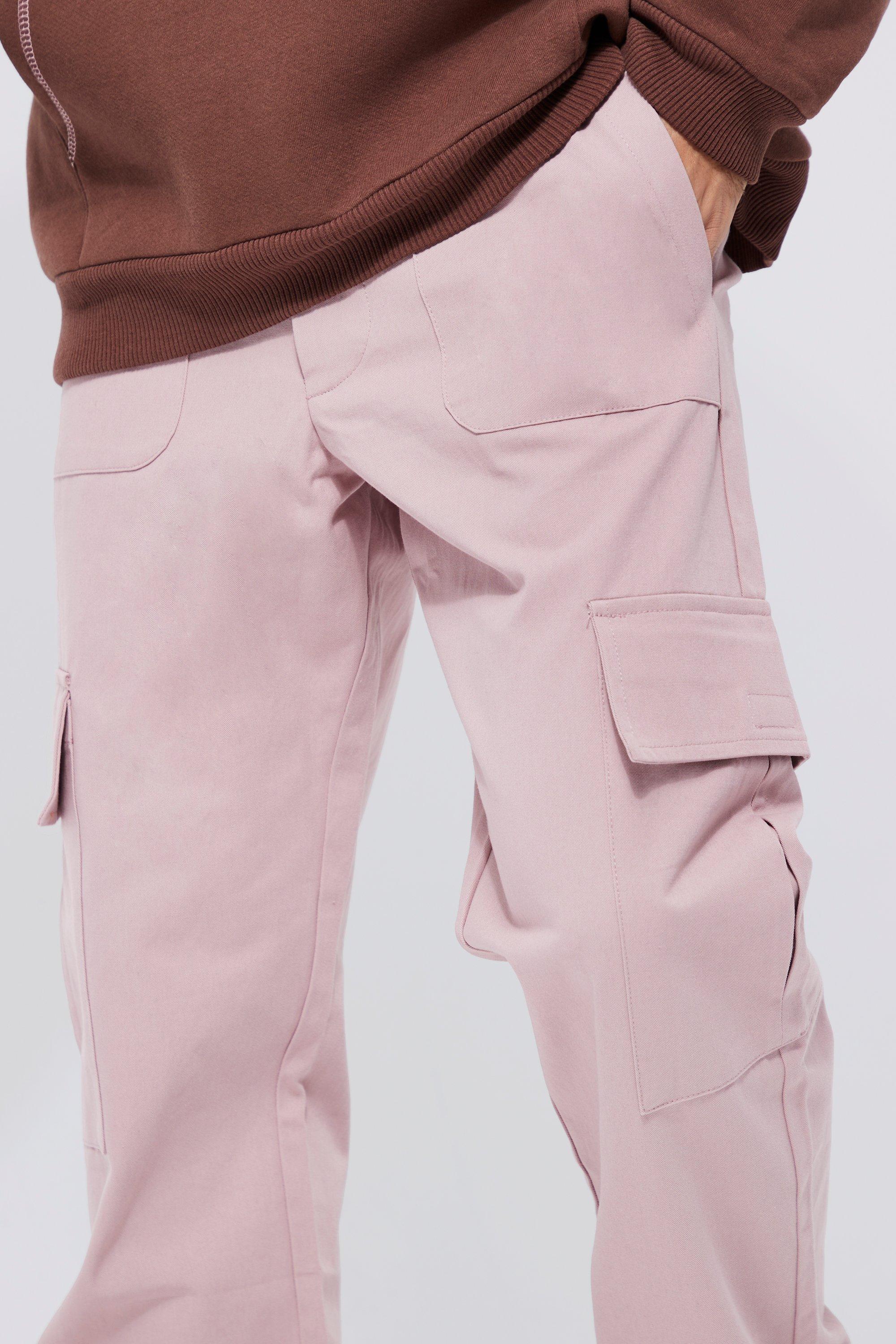 Pantalon cargo 2025 rose homme