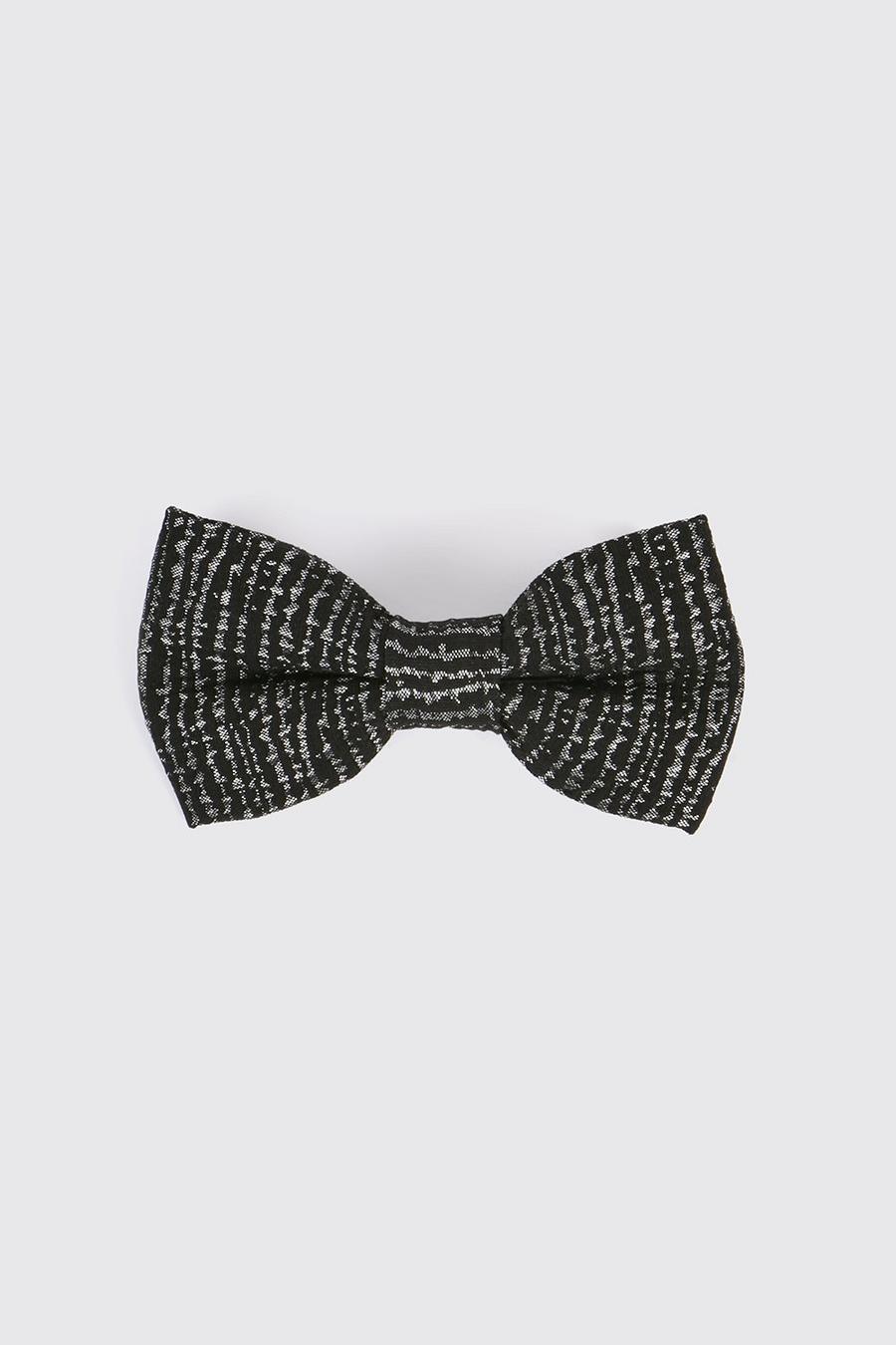 Silver Metallic Bow Tie image number 1