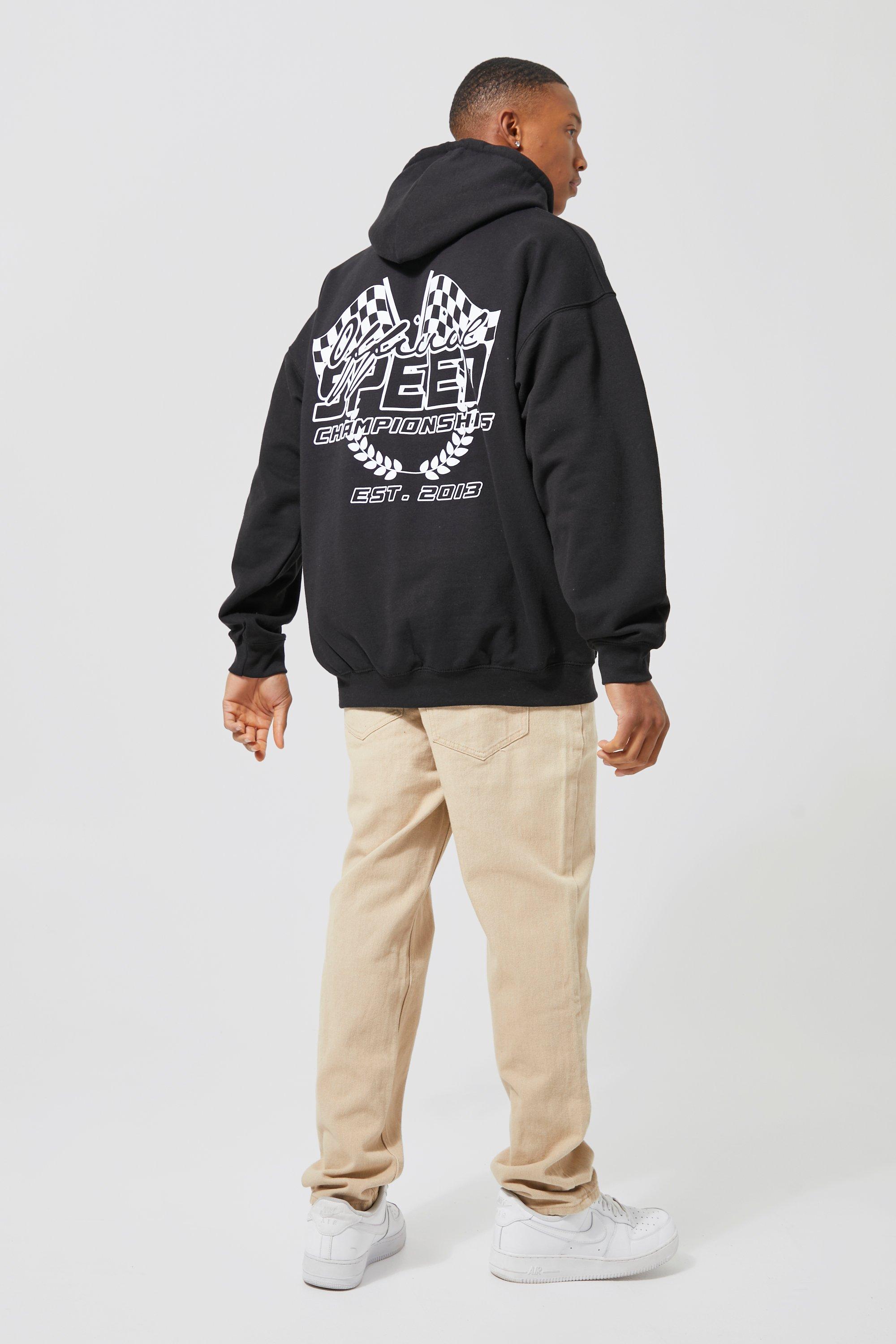 Champion back hot sale print hoodie