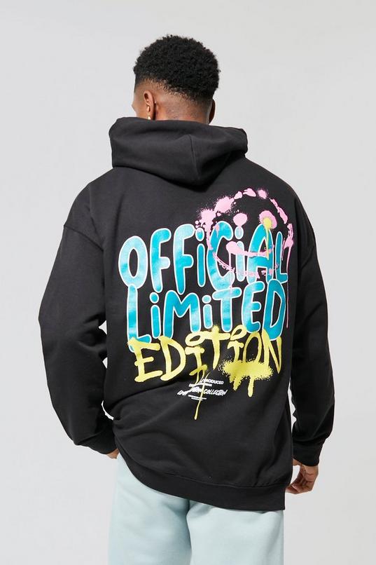 Men's Oversized Official Limited Edition Graphic Hoodie | Boohoo UK