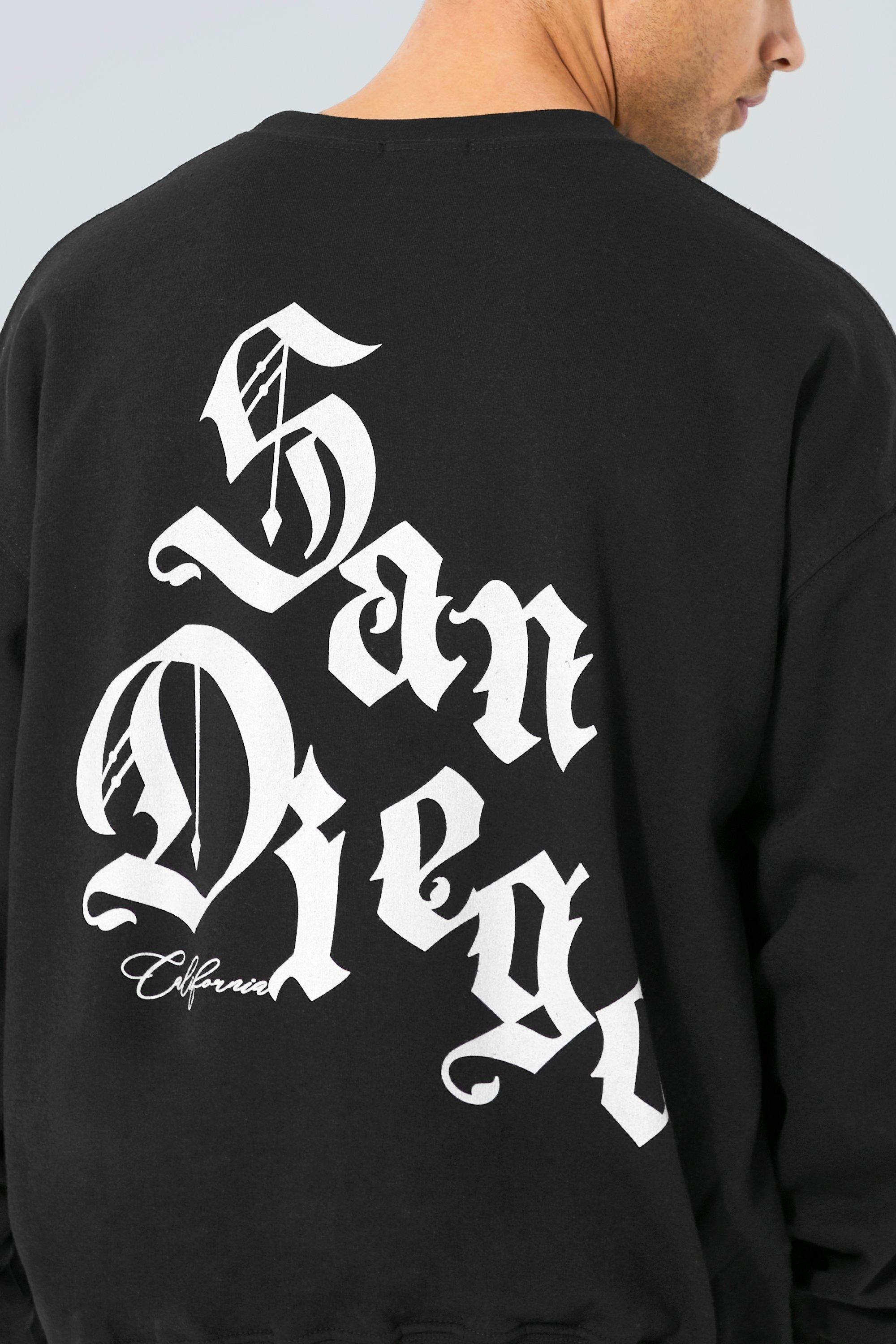 Oversized San Diego Print Sweatshirt