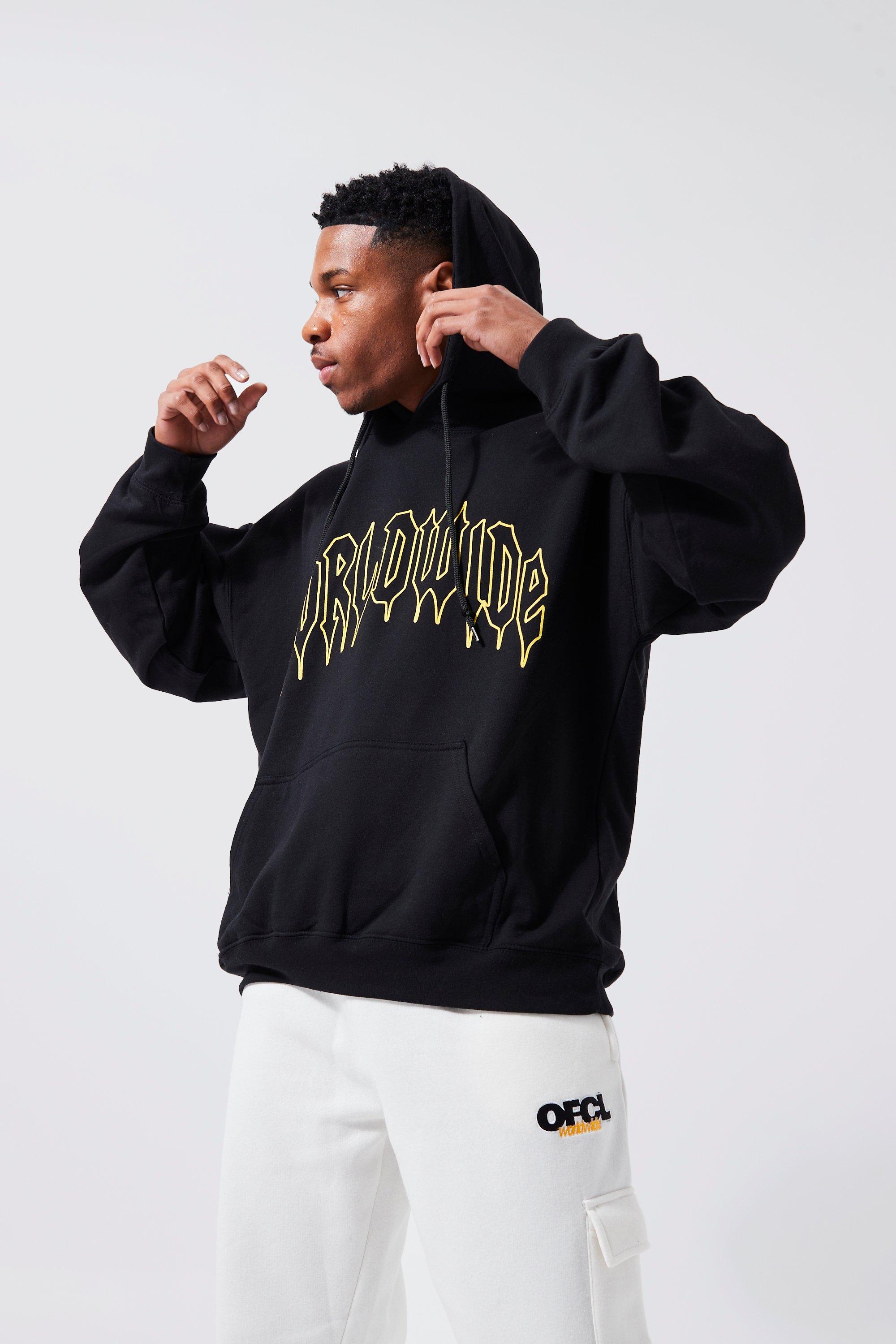 Oversized Flame Teddy Graphic Hoodie boohoo