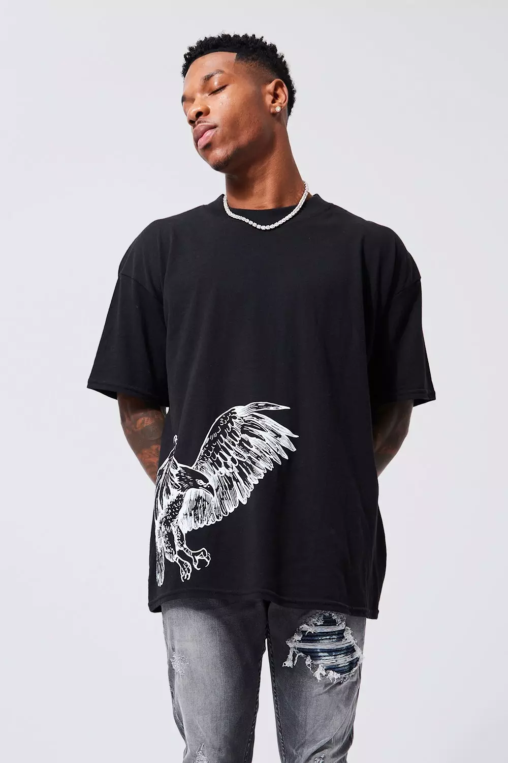 Bird print t store shirt