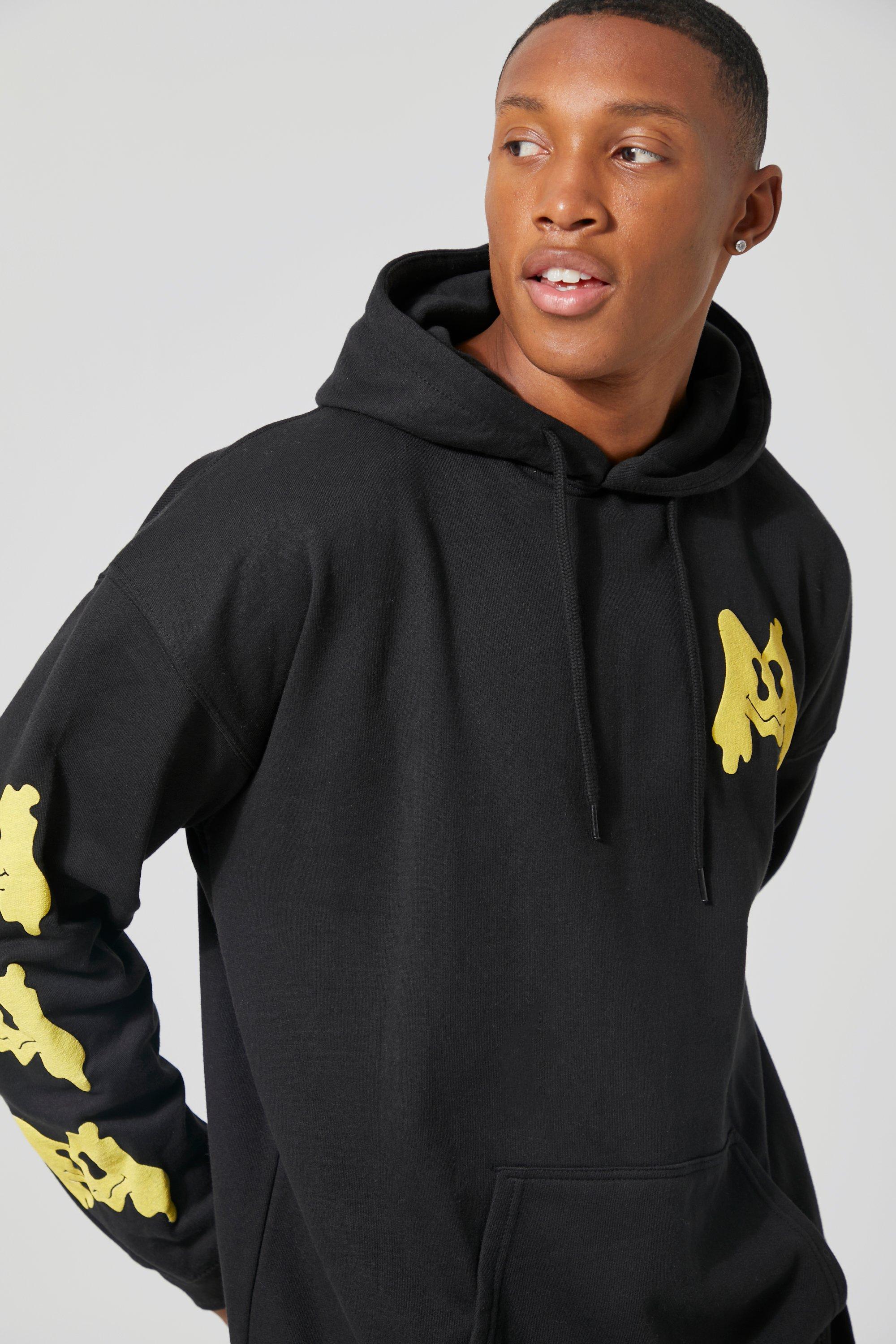 Druipende Smiley Hoodie Met Reli f boohoo