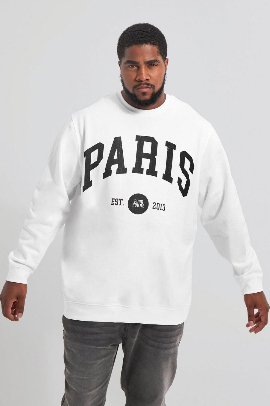 White Plus Paris City Print Sweatshirt image number 1