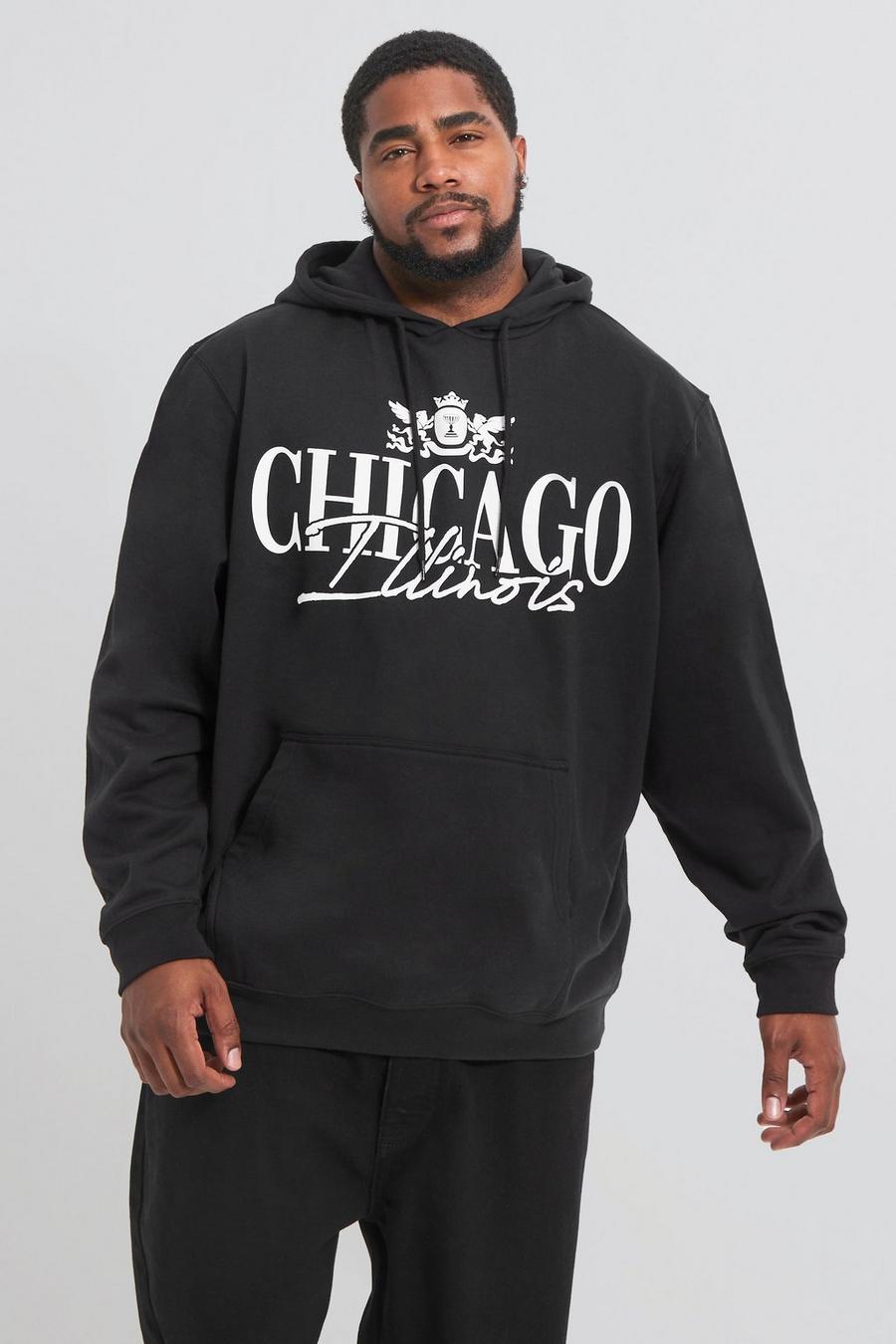Grande taille - T-shirt à slogan Chicago, Black image number 1