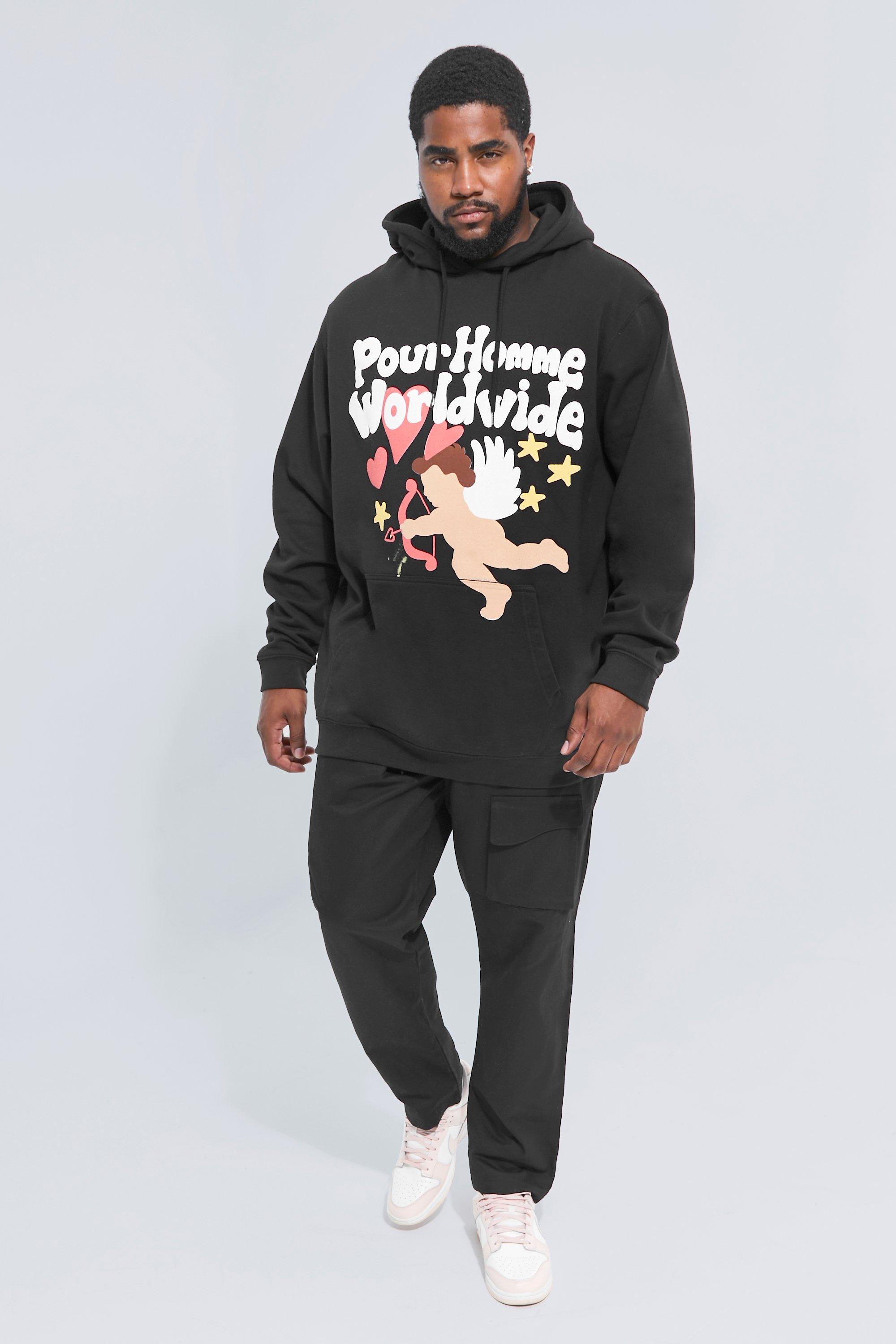 HOMME FEMME PUFF PRINT HOODIE - L