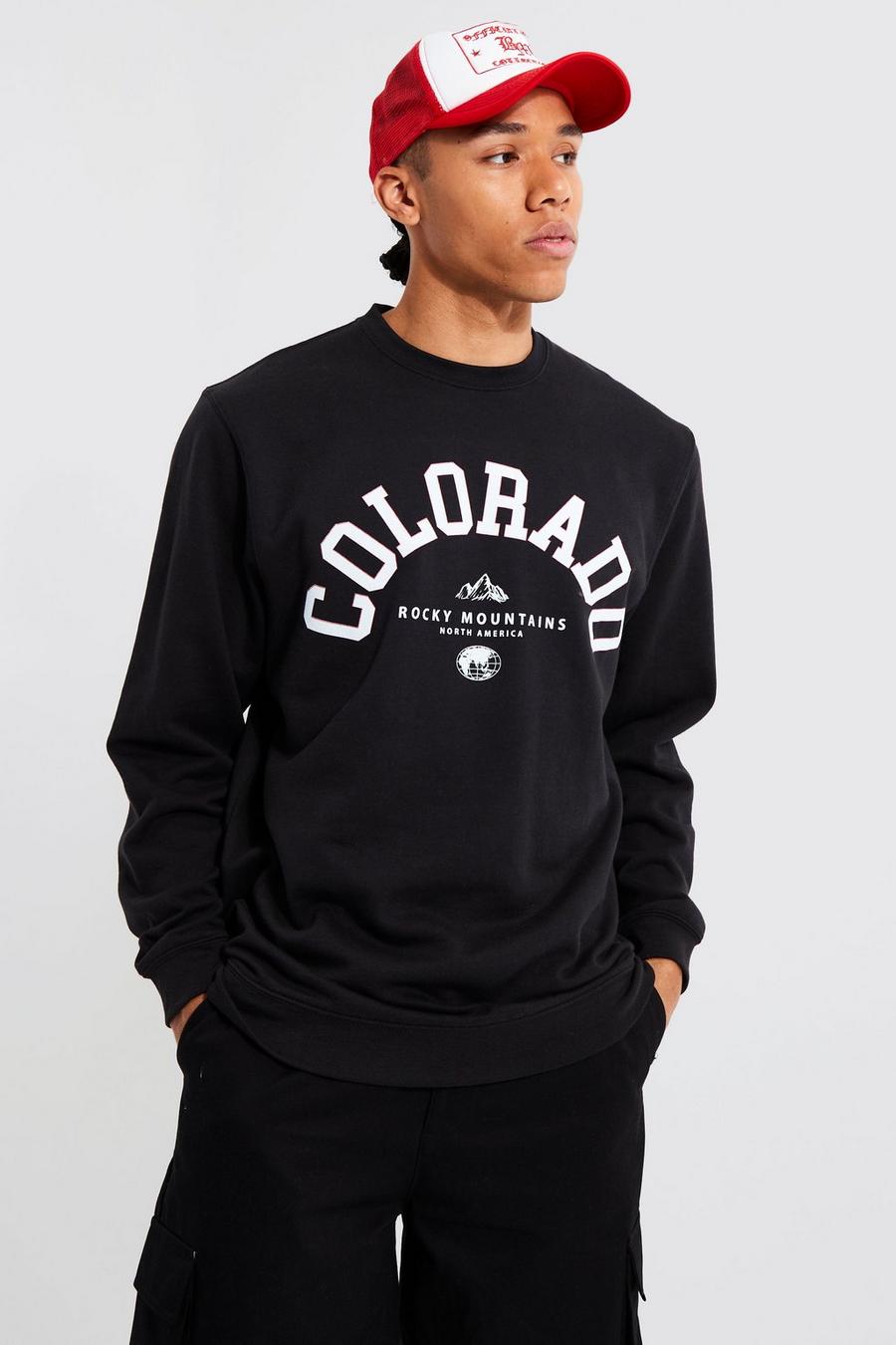 Black Tall Colorado City Print Sweatshirt image number 1