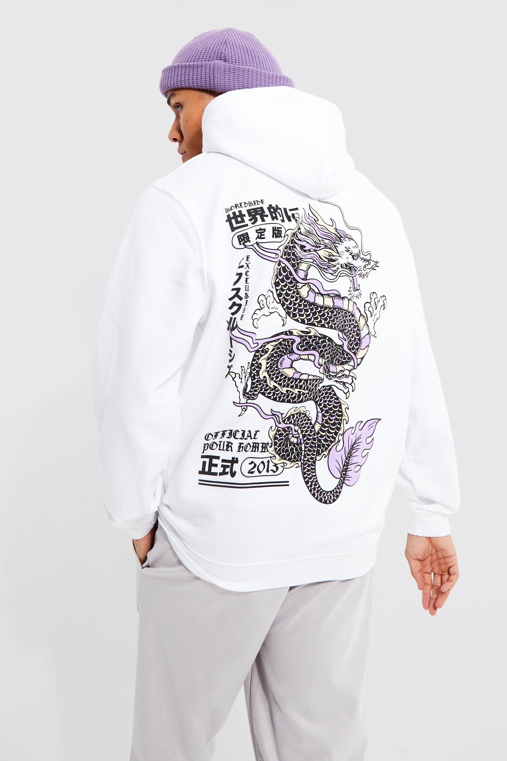 white graphic hoodie men