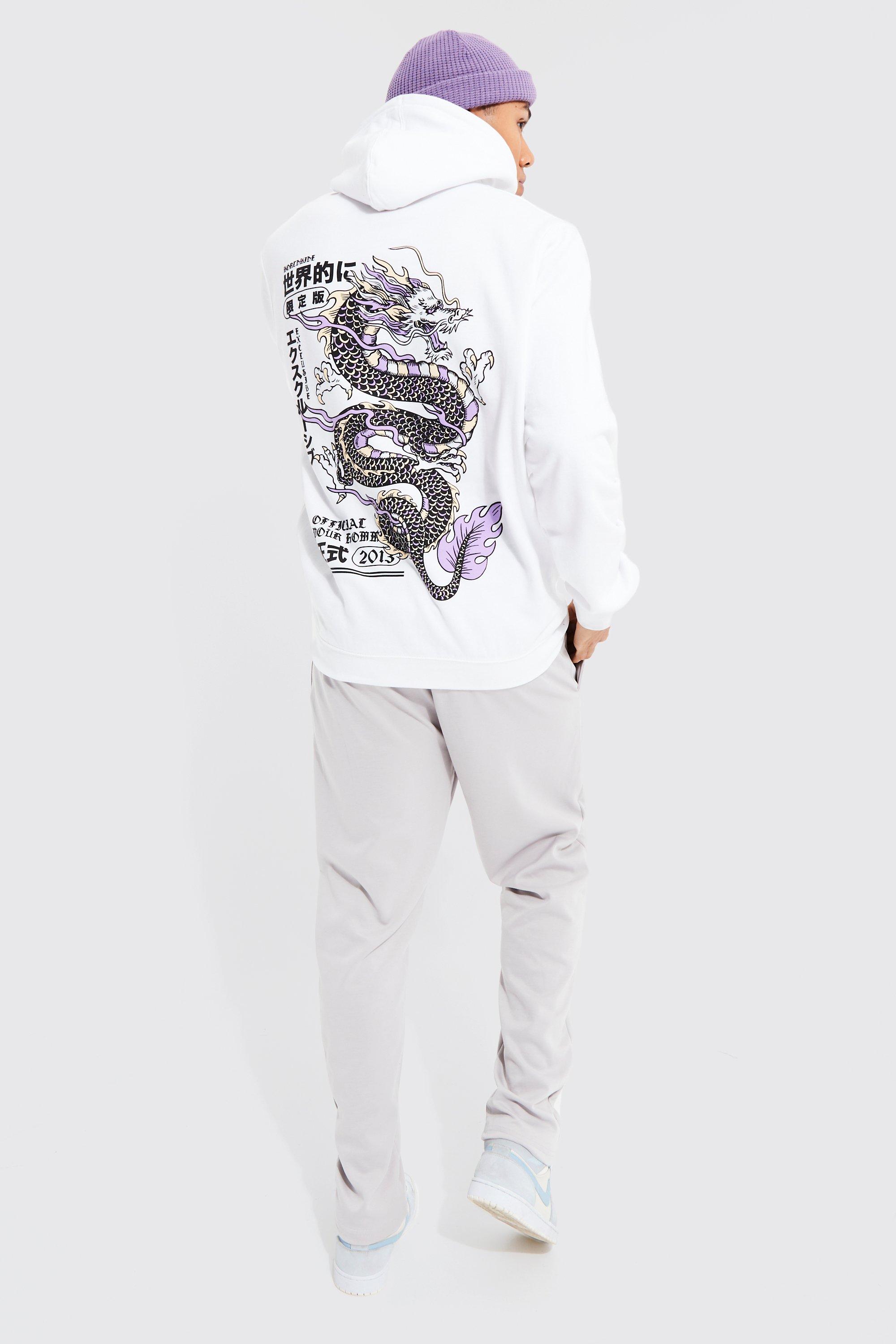 Mens white graphic on sale hoodie