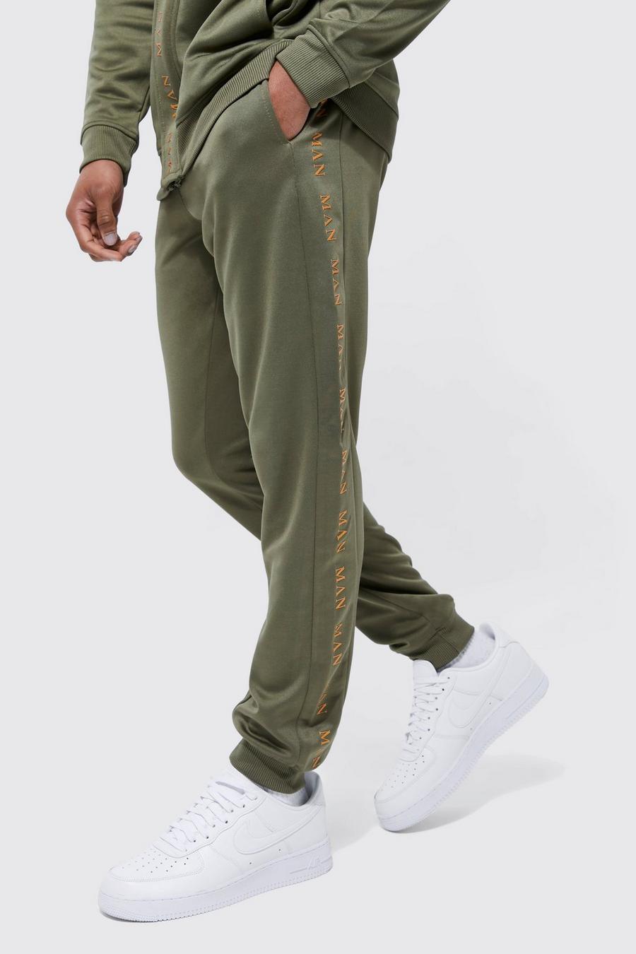 Pantaloni tuta Man Gold in tricot Skinny Fit, Khaki image number 1