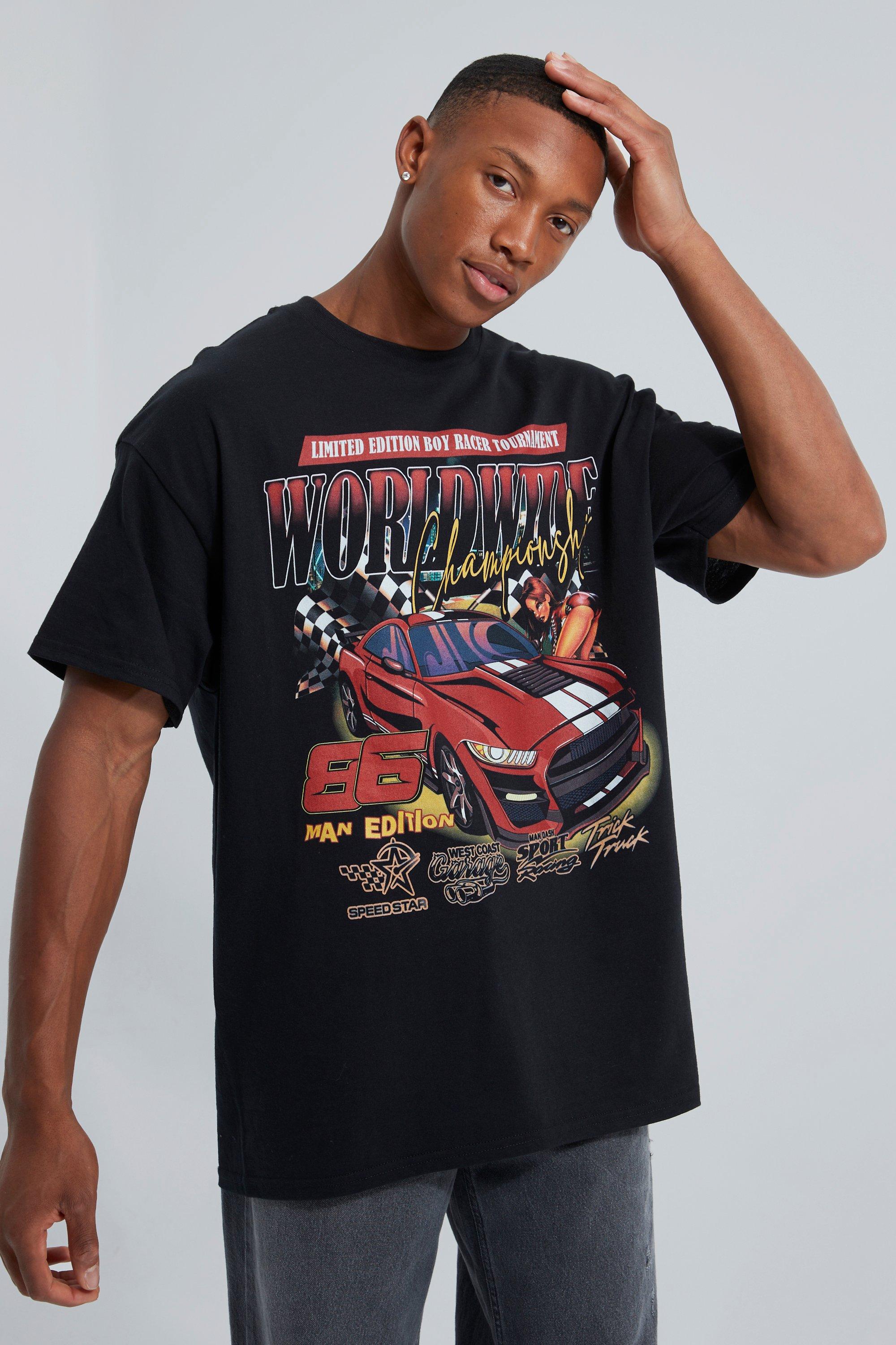 Oversized Car Graphic T-shirt