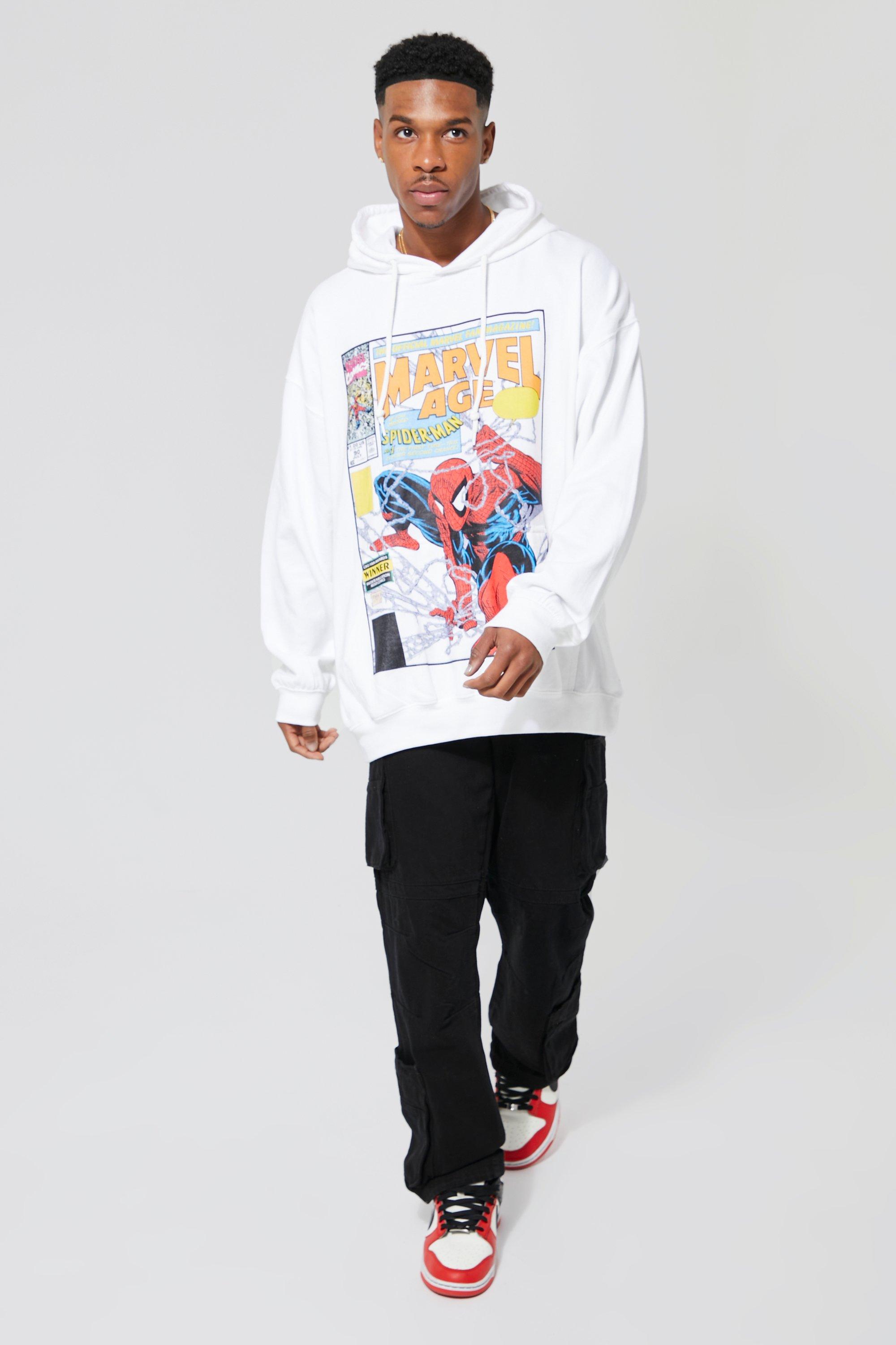 White 2025 spiderman hoodie