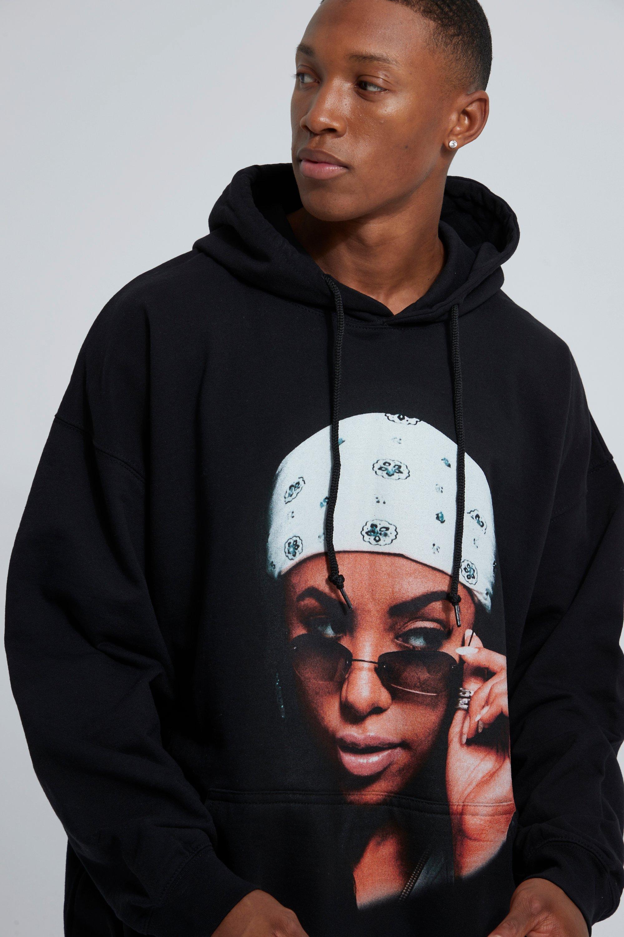 Oversized Aaliyah Photo License Hoodie