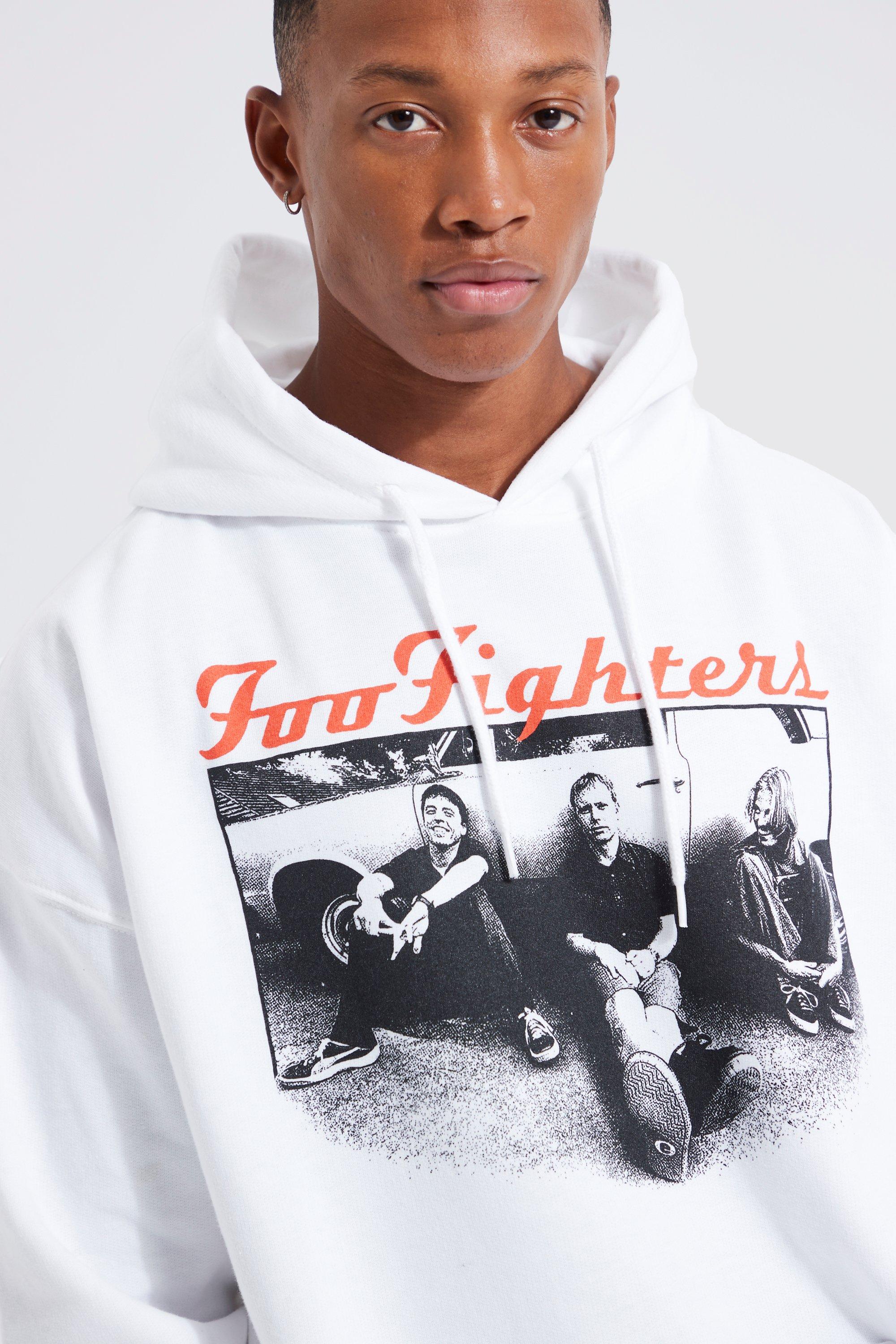 Oversized Foo Fighters License Hoodie | boohoo FI