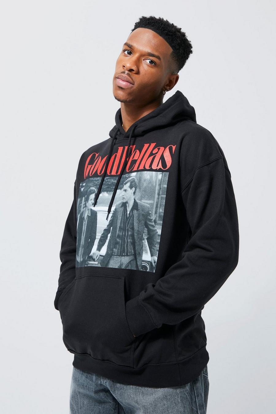 Black Goodfellas Oversized hoodie med tryck image number 1