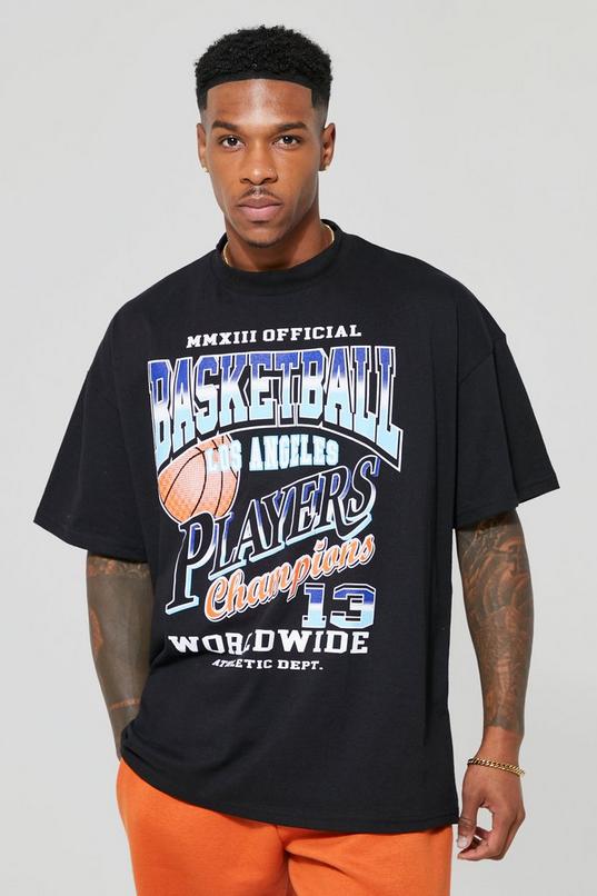 Oversized Basketball Graphic T-shirt | boohoo