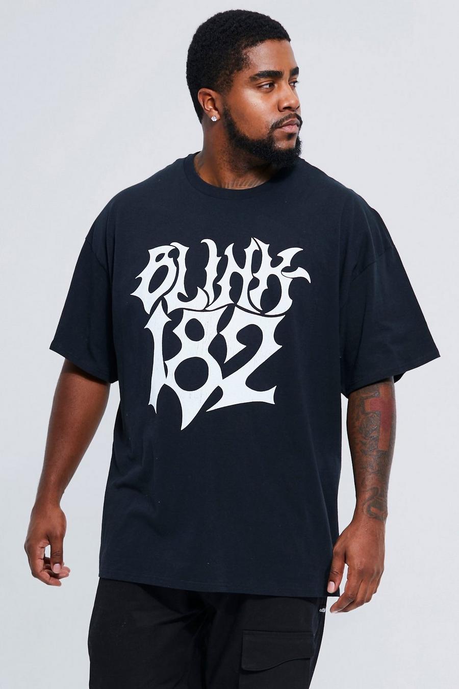 Men's Plus Oversized Blink 182 License T-shirt | Boohoo UK