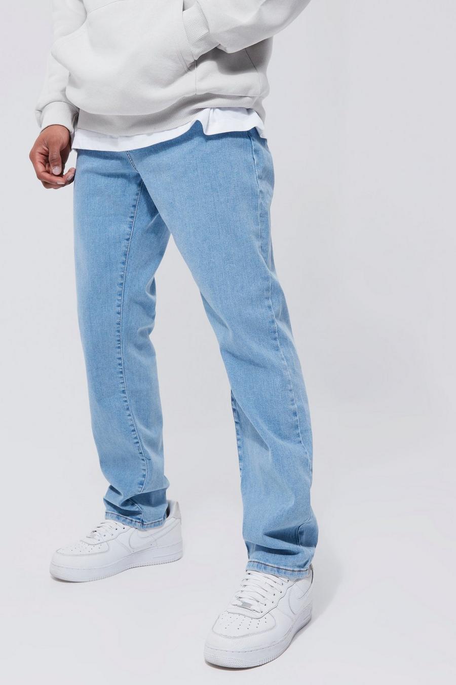 Light blue Straight Leg Stretch Jeans image number 1