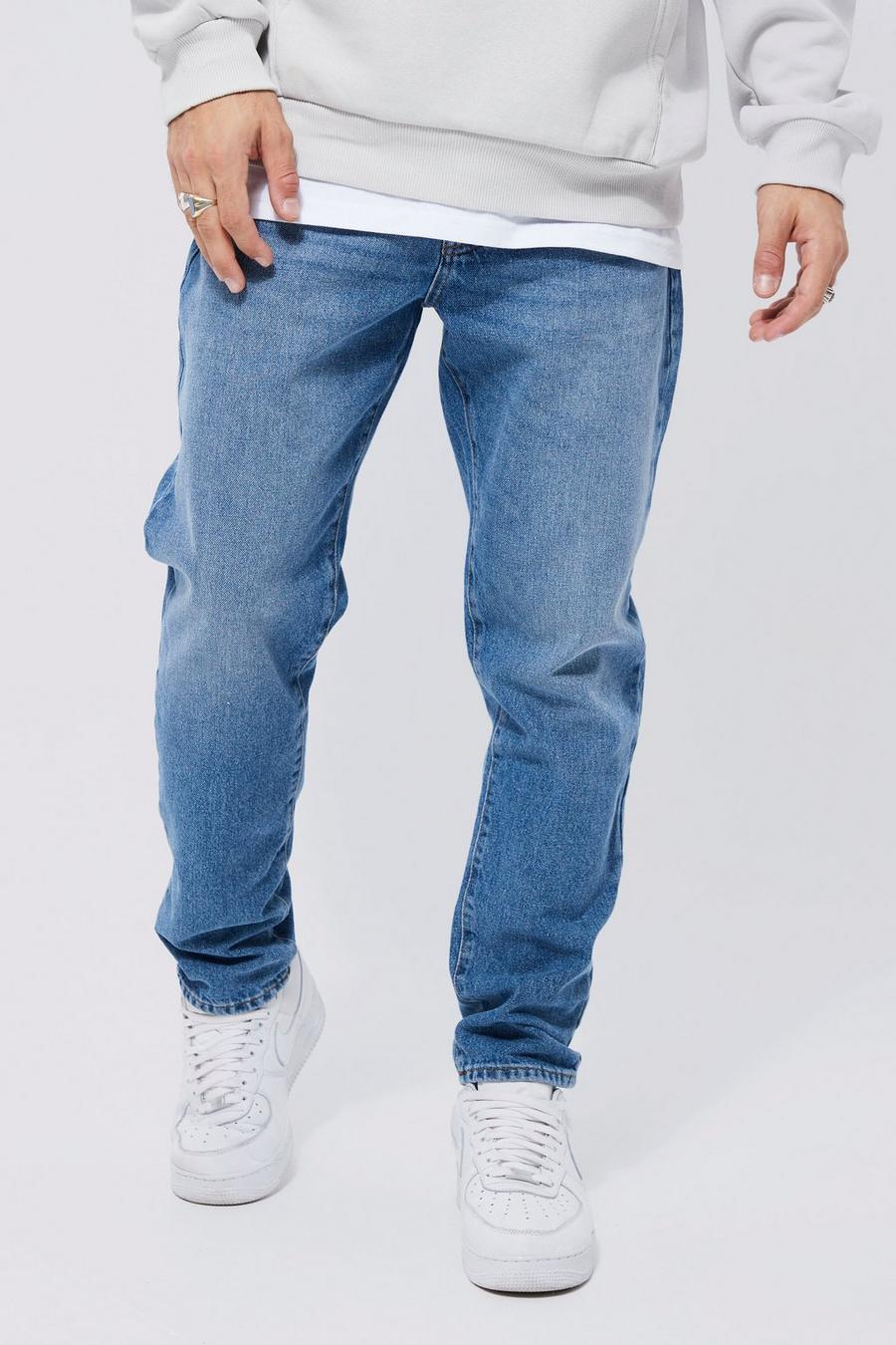 Mid blue Tapered Rigid Jeans image number 1