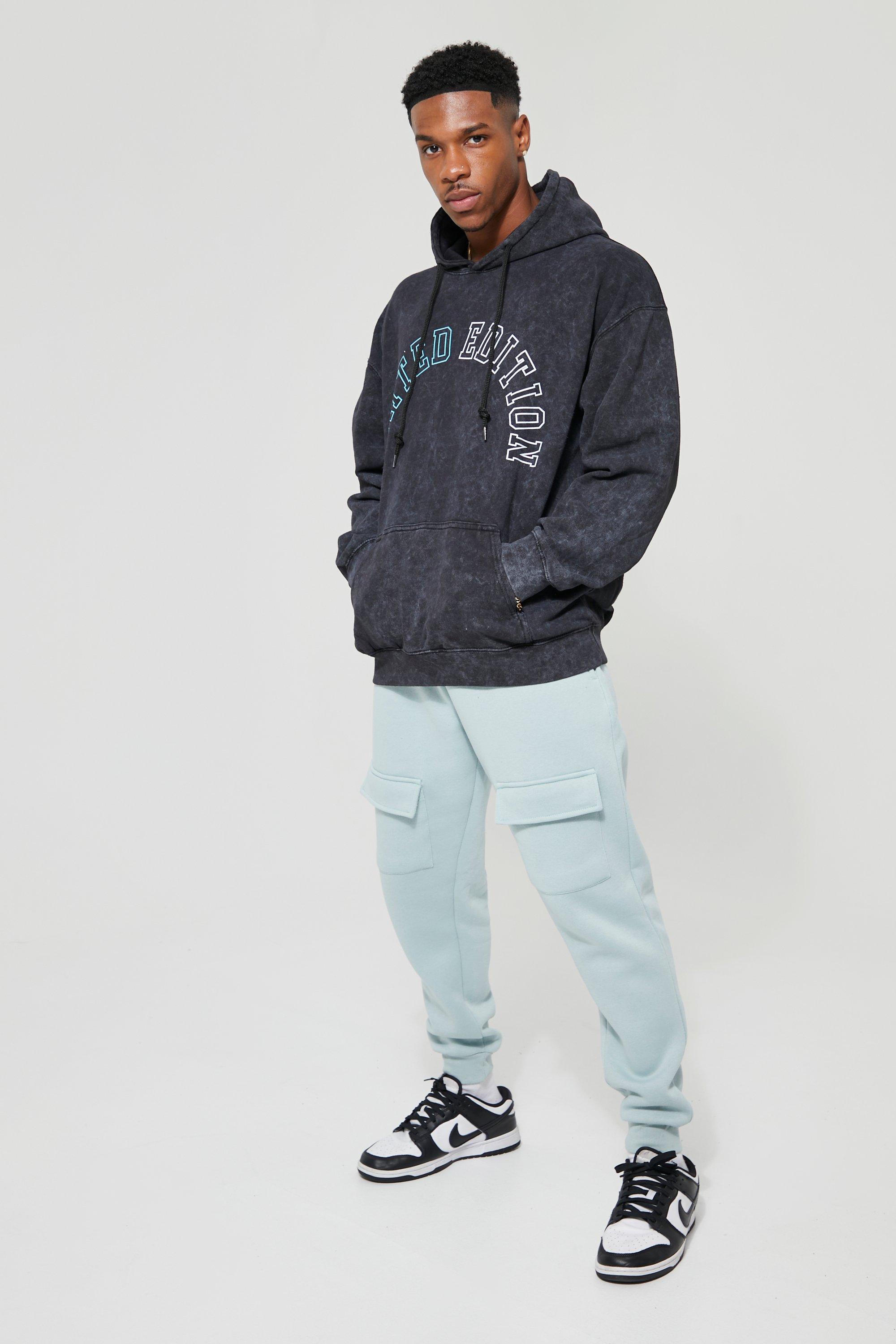 Hoodie med outlet print