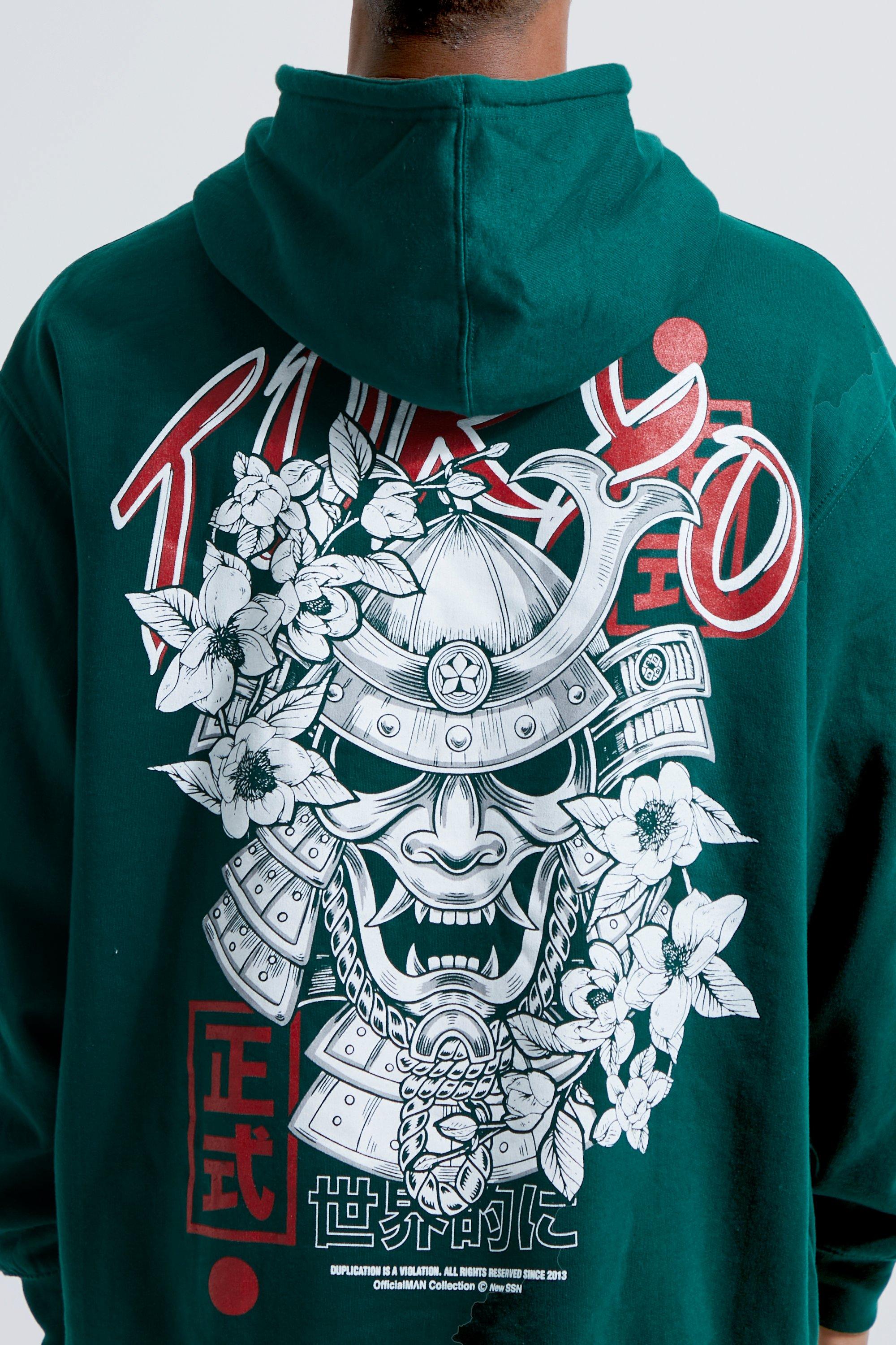 Men's Oversized Tokyo Graphic Hoodie | Boohoo UK