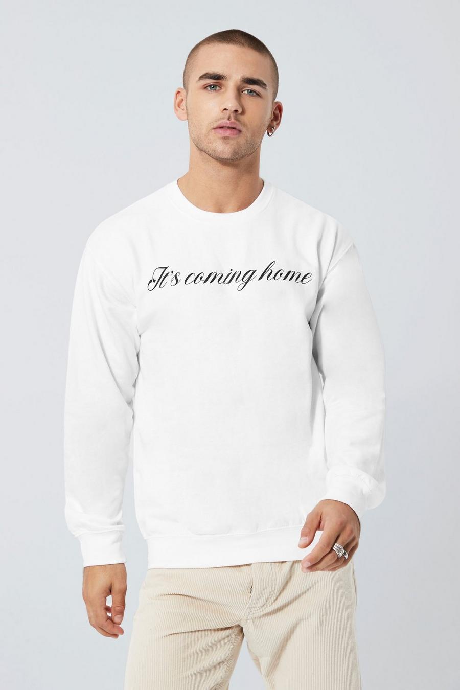 White  Its Coming Home Sweatshirt