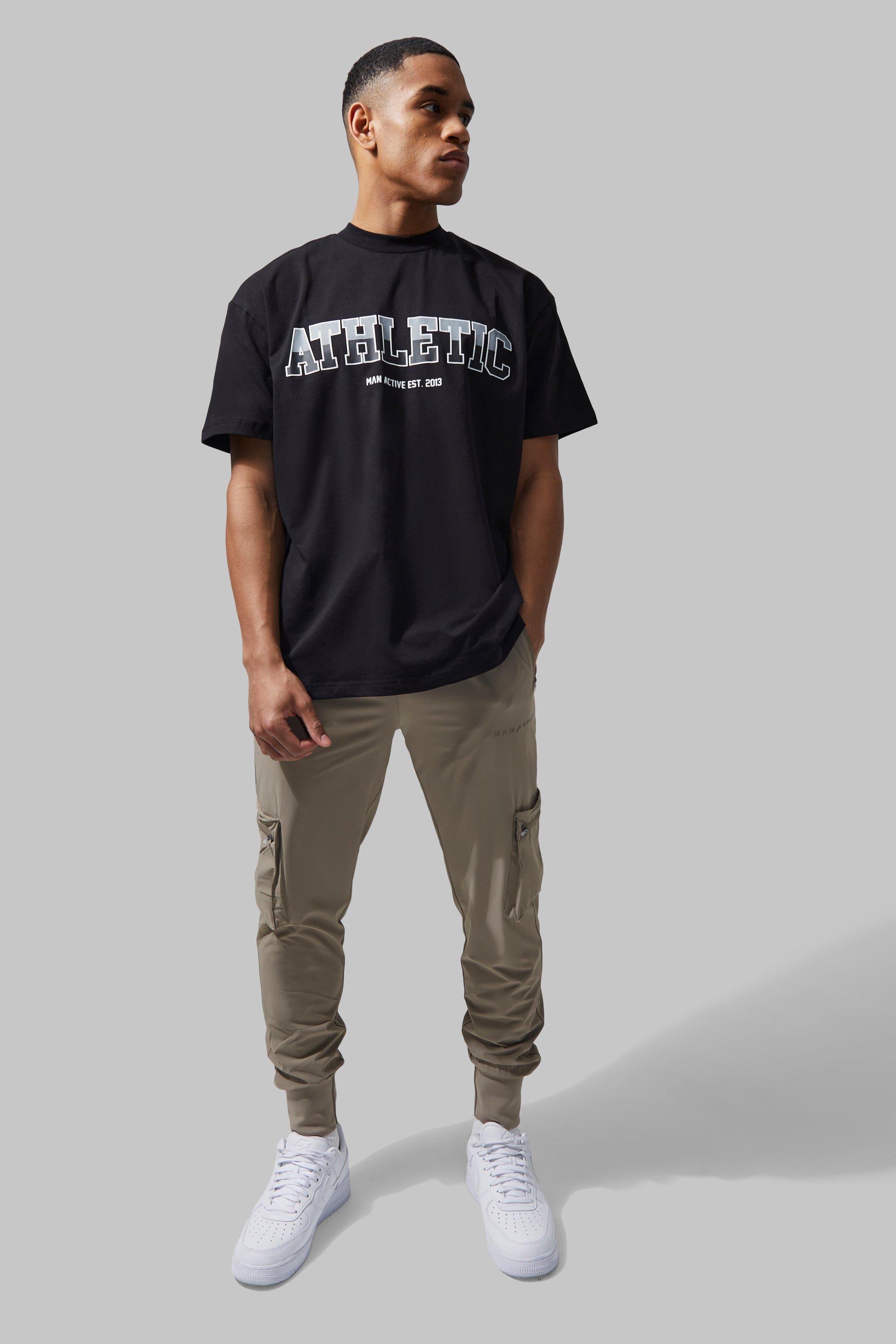 boohoo カーゴスタイルのスポーツジョギングパンツ - MAN Active Man Active Performance Cargo Joggers | boohoo CA