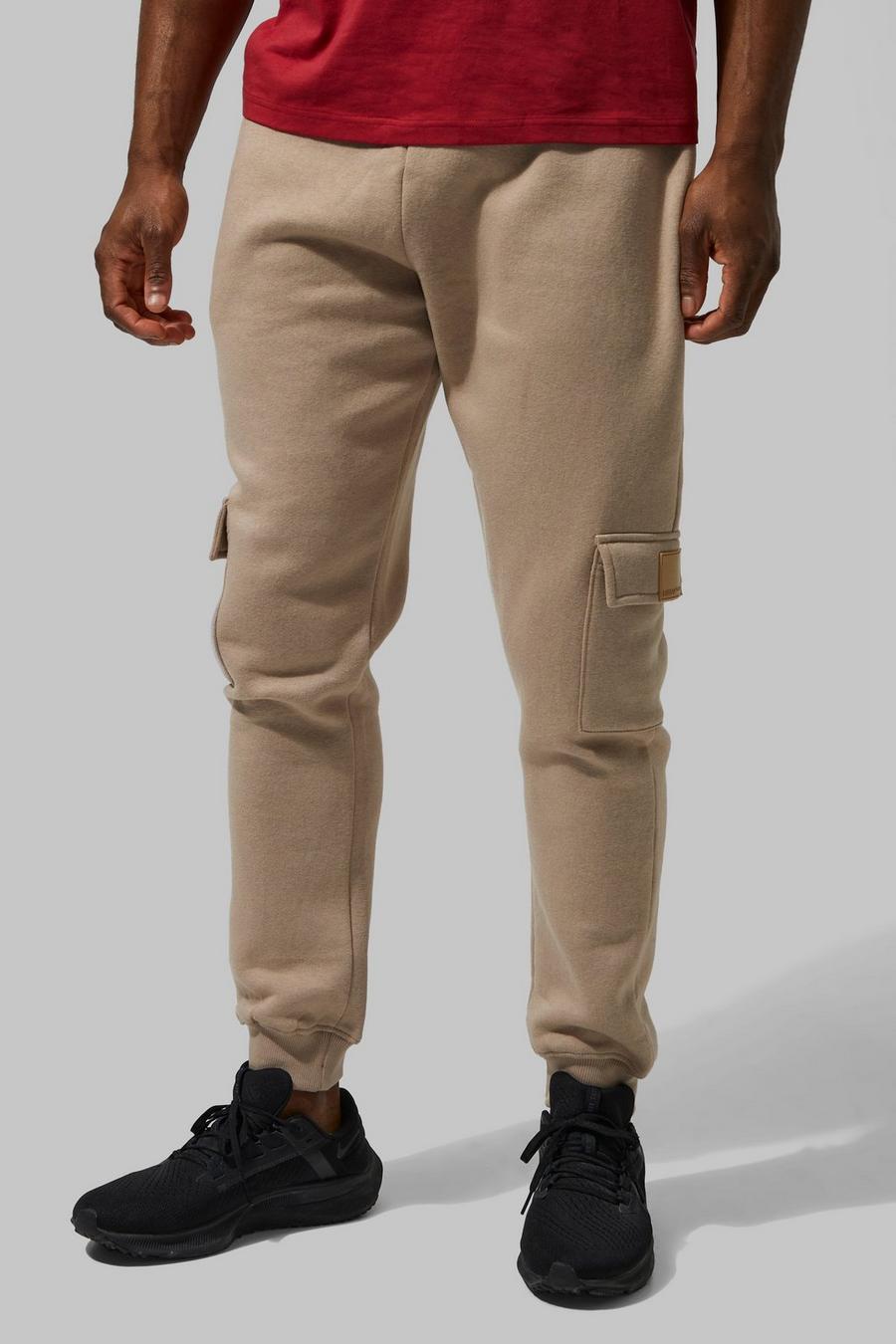 Taupe beige Man Active Gym Cargo Jogger image number 1