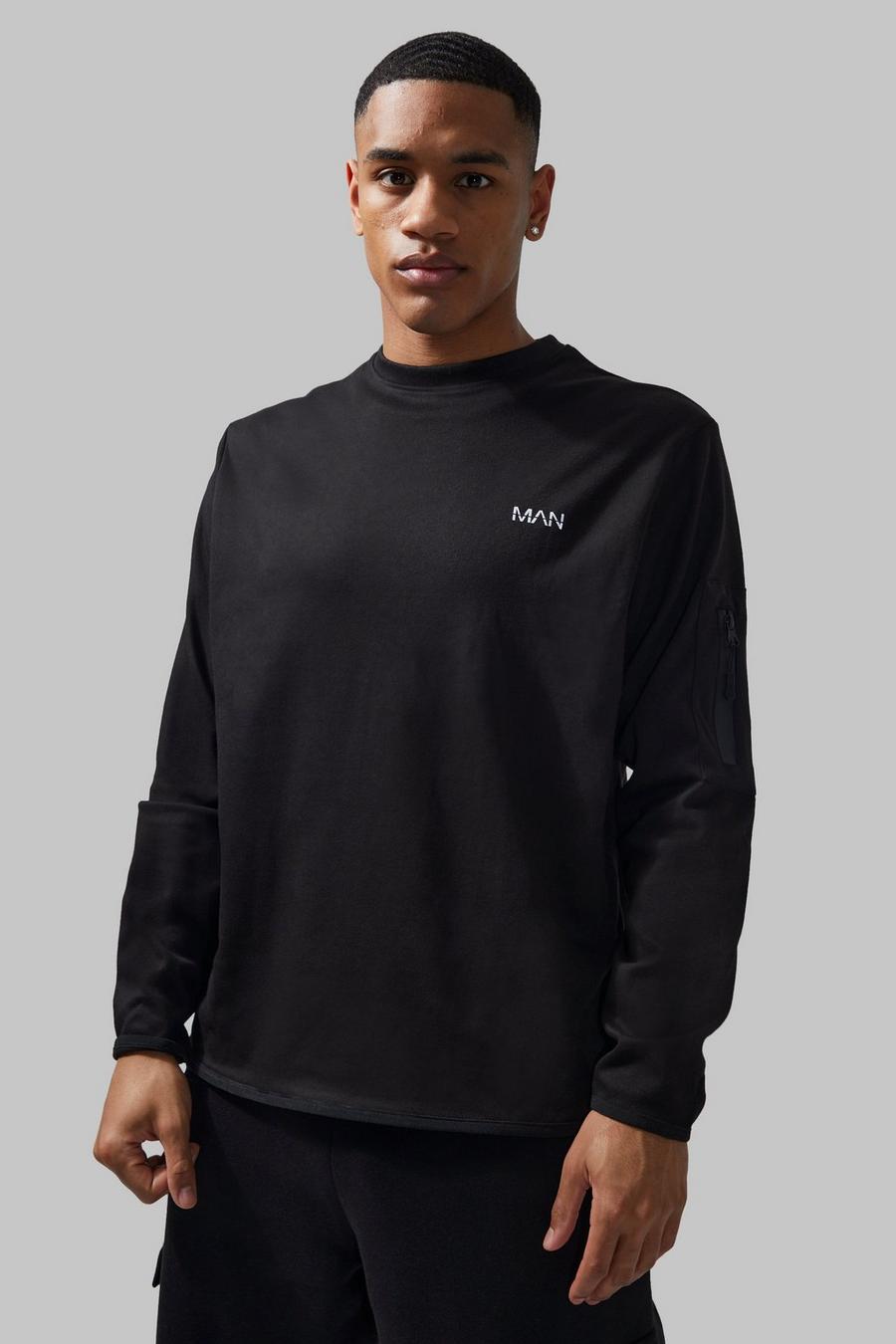 Black noir Man Active Ma1 Pocket Sweatshirt