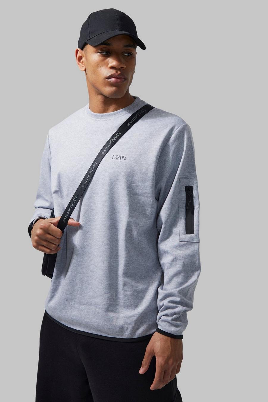Grey marl gris Man Active Ma1 Pocket Sweatshirt