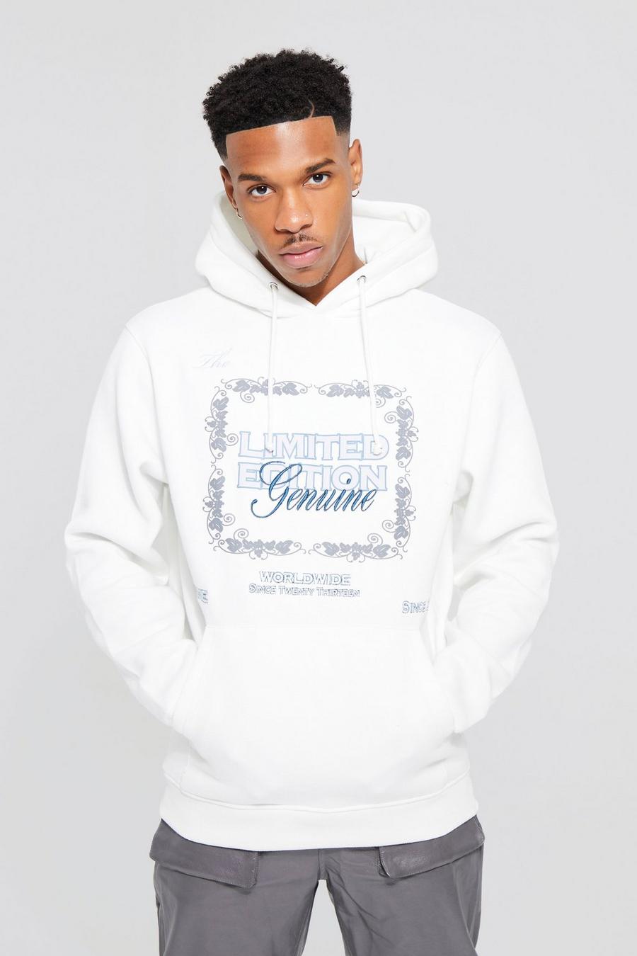 Ecru Limited Edition Embroidered Hoodie image number 1