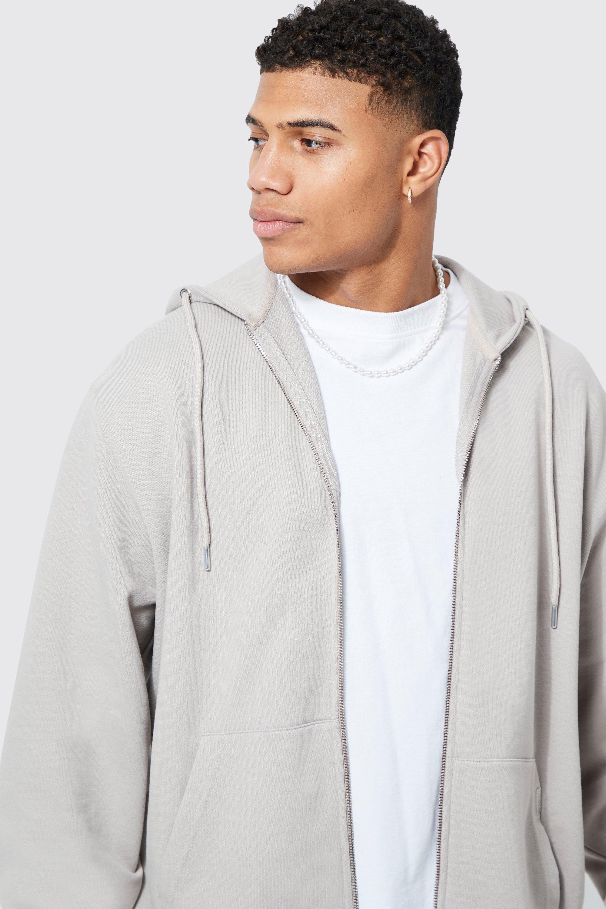 Oversized Zip Through Heavy Loopback Hoodie