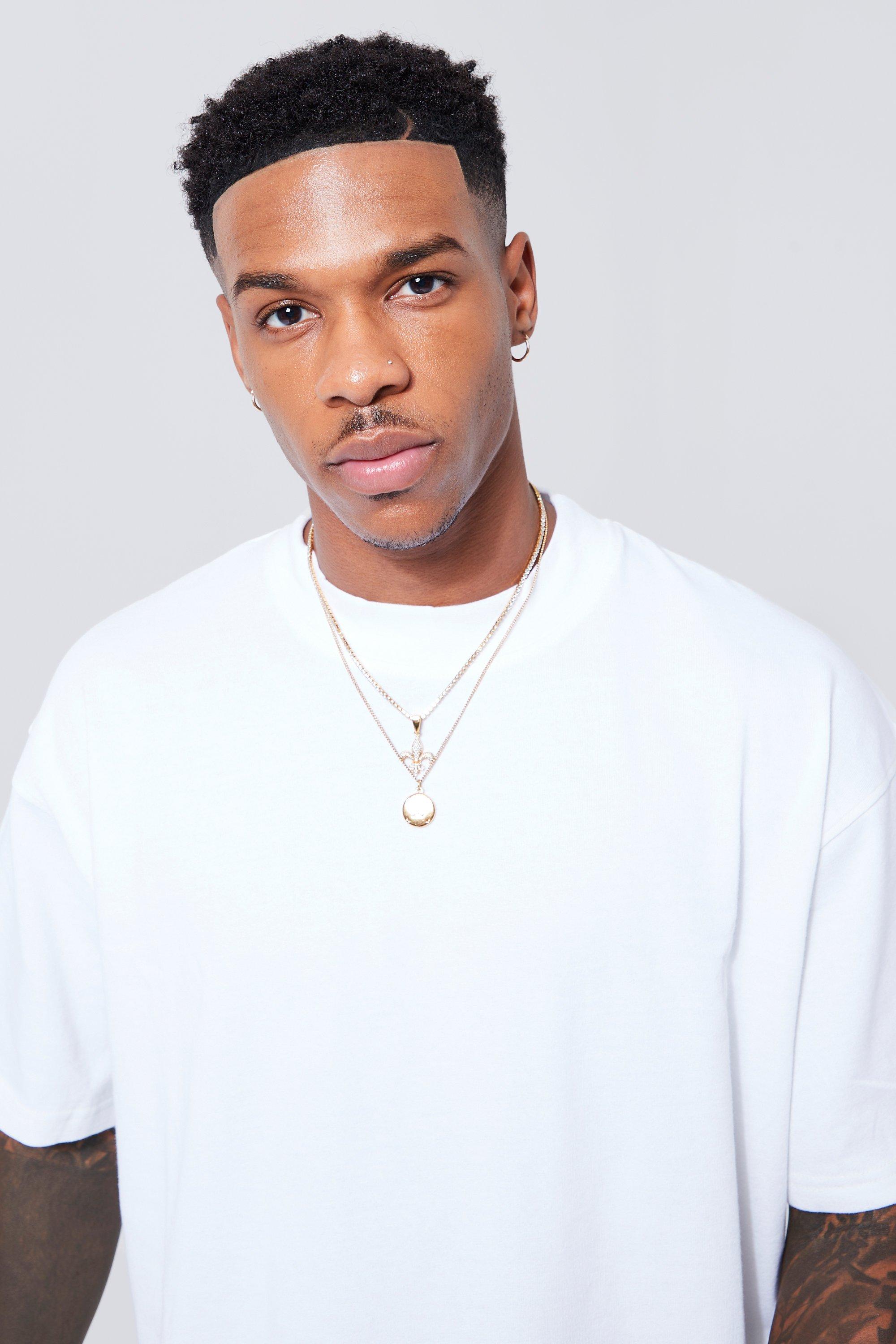 Oversized Extended Neck Heavy T shirt boohoo