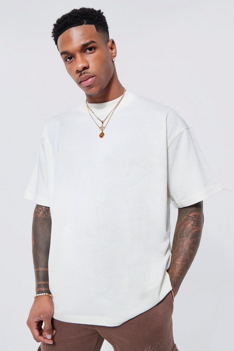 T-shirt oversize épais, Ecru white