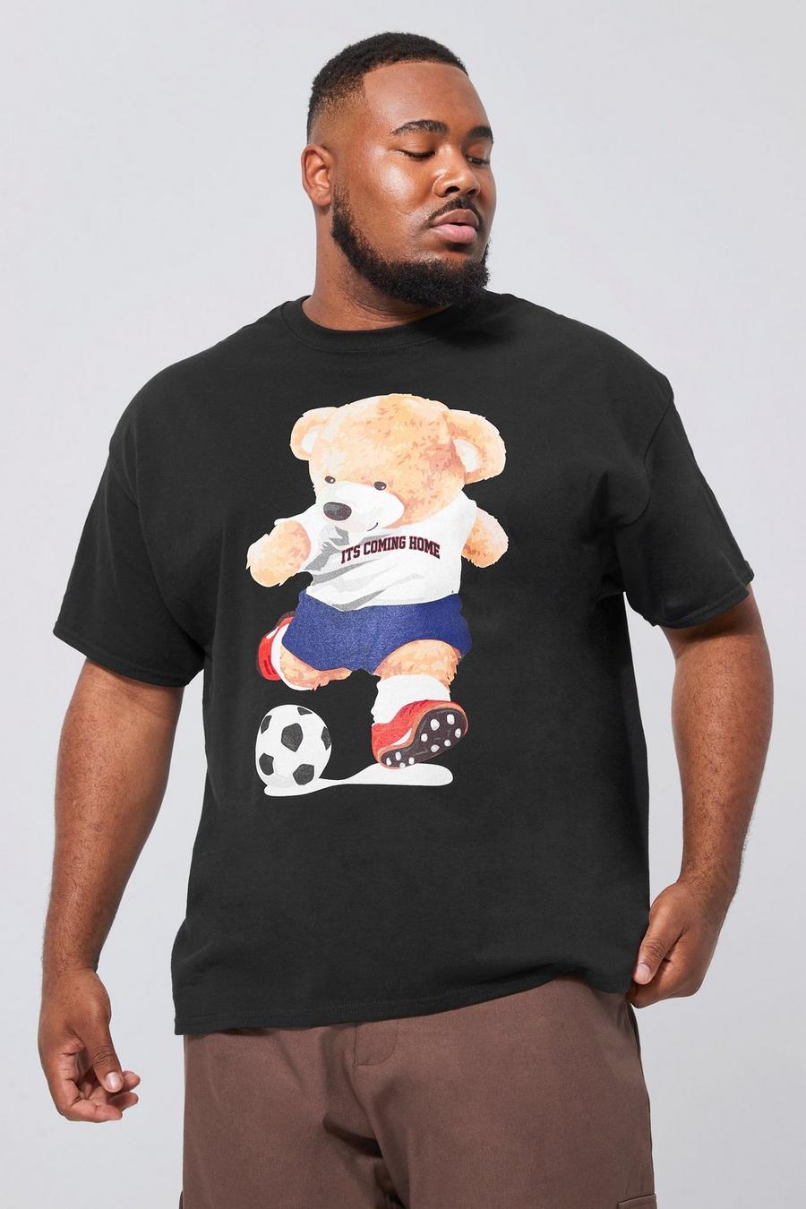 Black Plus England Teddy Graphic T-shirt image number 1
