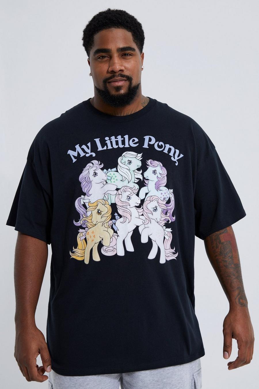 Grande taille - T-shirt à imprimé My Little Pony, Black