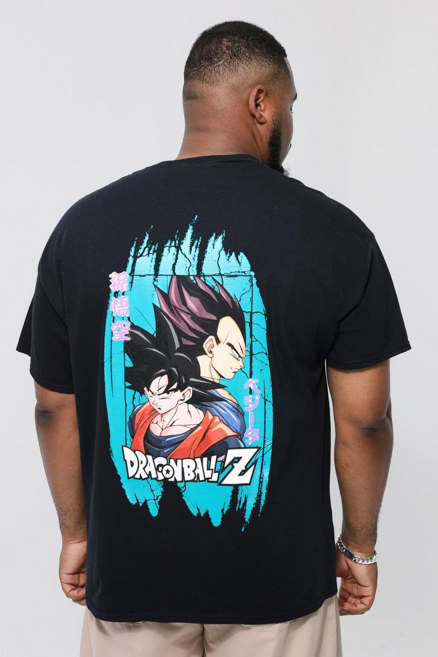 Black Plus Dragonball  Z Anime License T-shirt image number 1