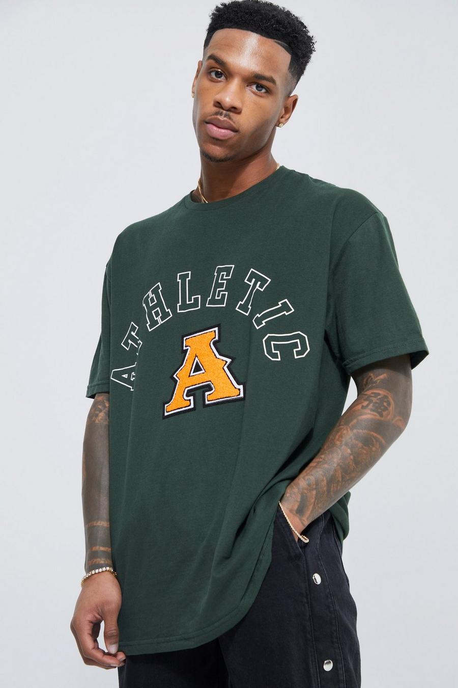 Forest Oversized Varsity Graphic T-shirt image number 1