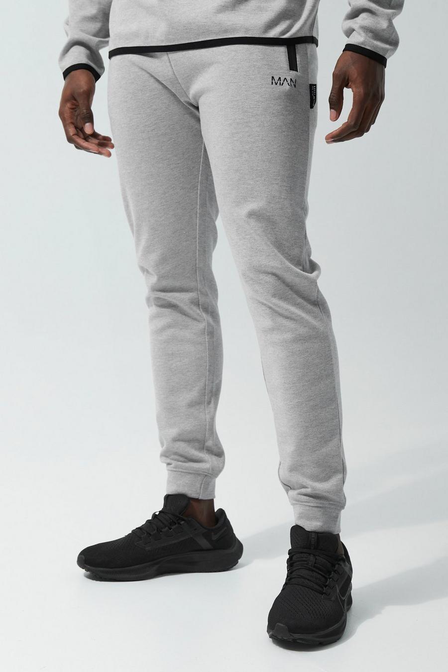Pantaloni tuta Man Active con tasche, Grey marl grigio
