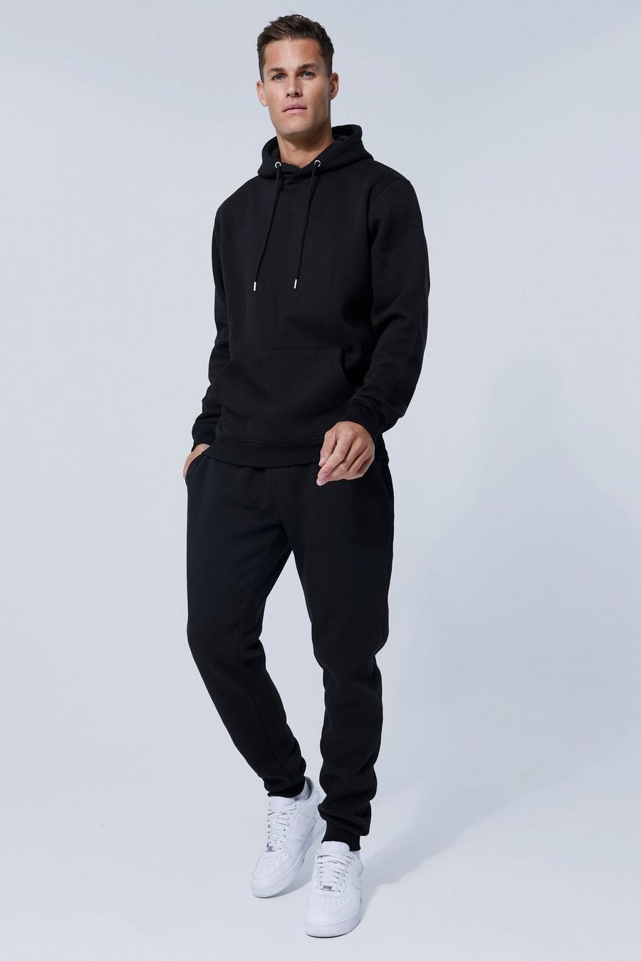 Black Full Zip Sweat-shirt à capuche Homme   