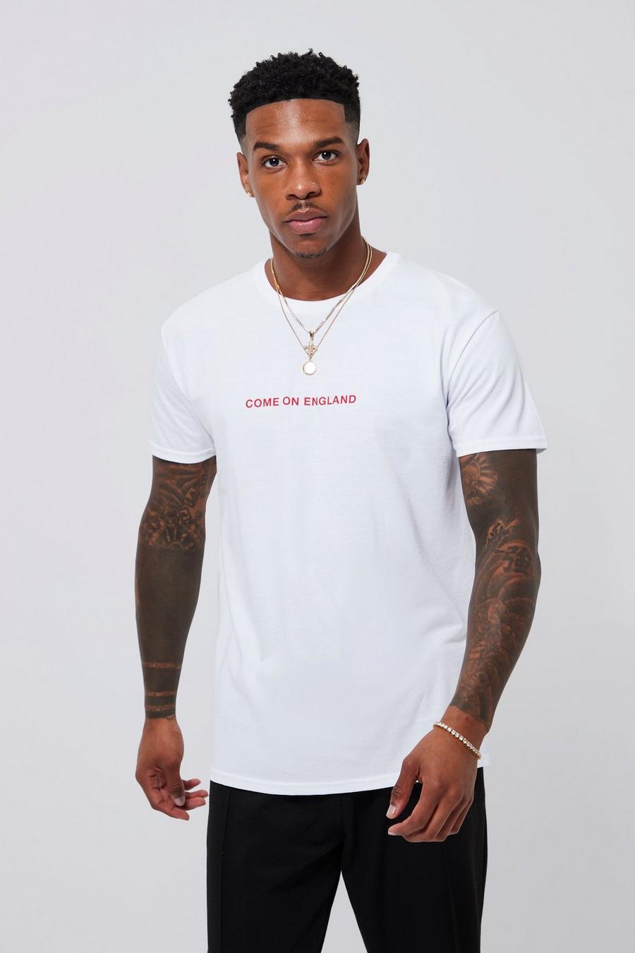 White Come On England T-shirt image number 1