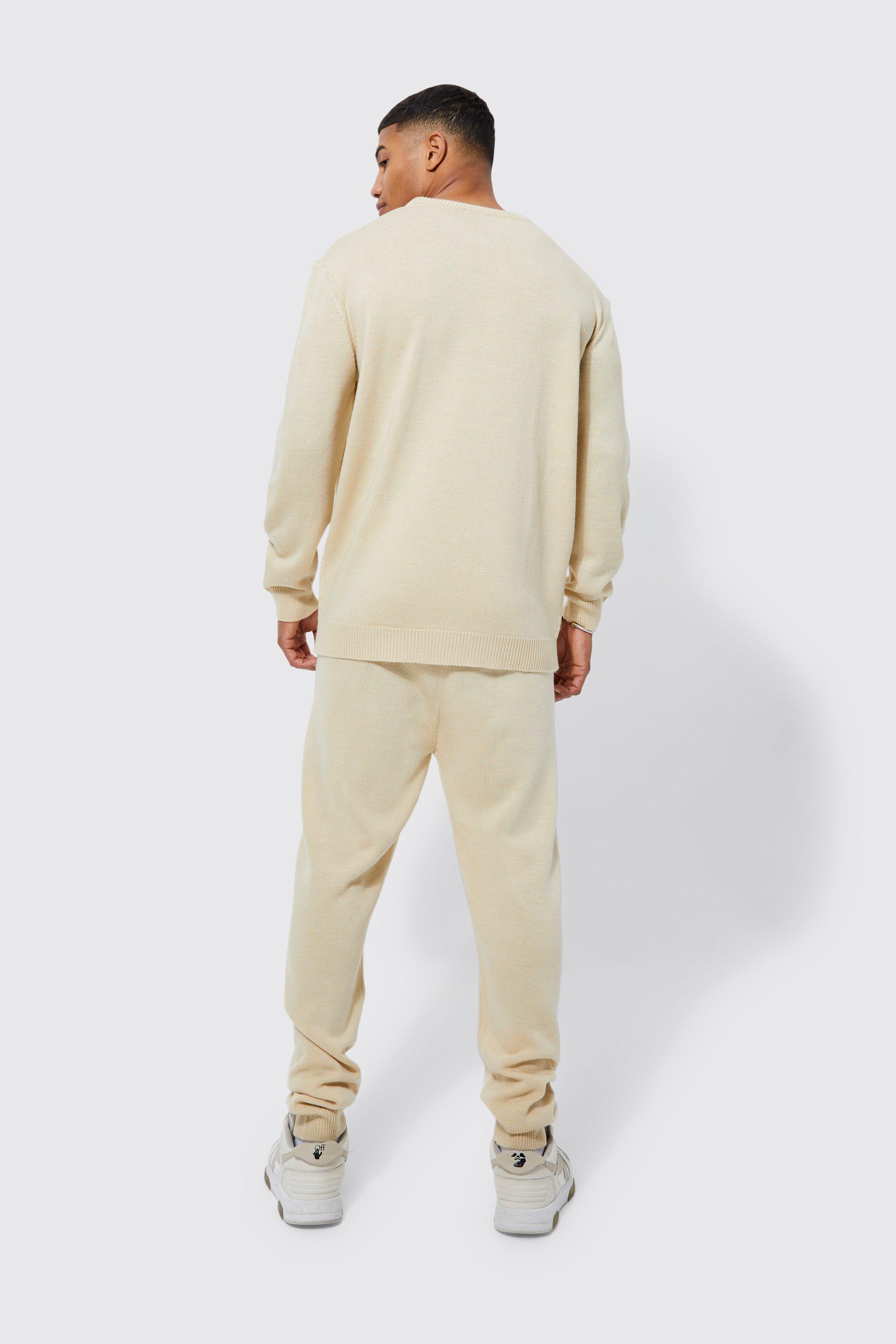 Knitted cheap tracksuit mens