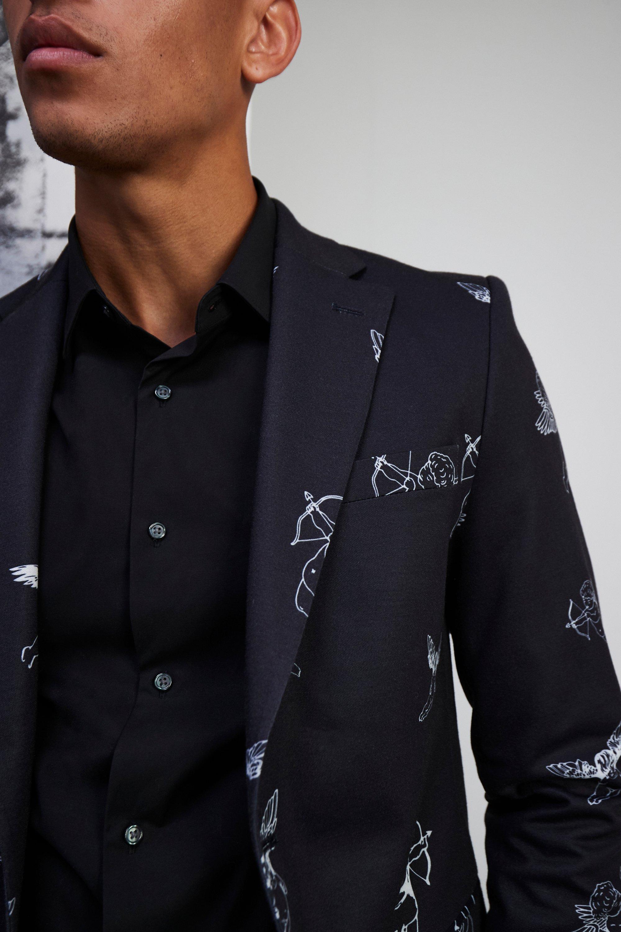 Mens printed sale suit jackets