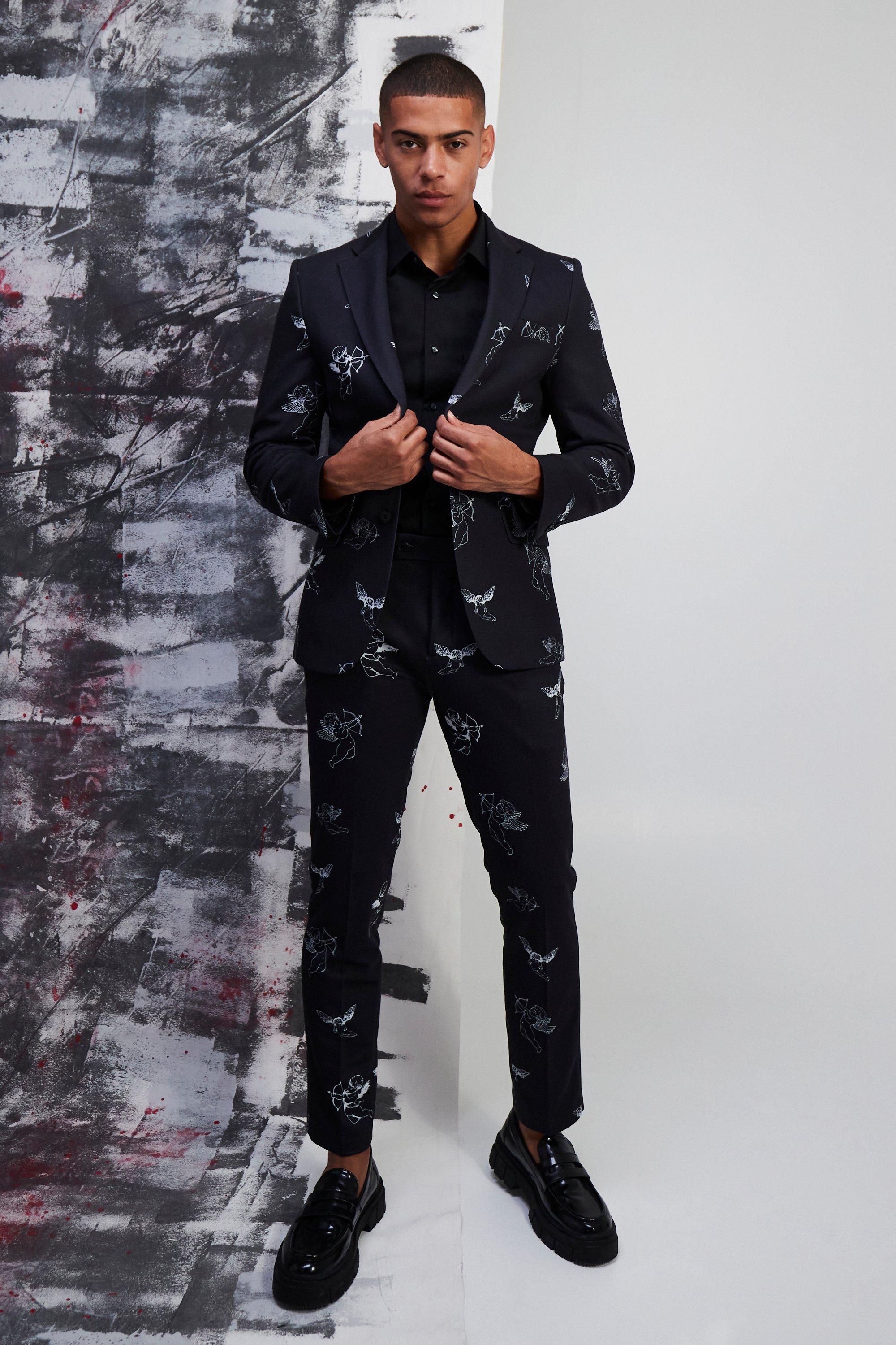 Mens printed hotsell suit jackets